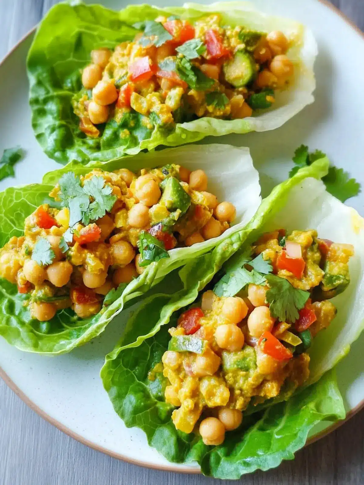 Delicious Curried Chickpea Lettuce Wraps for Fresh Flavor 3 Curried Chickpea Lettuce Wraps