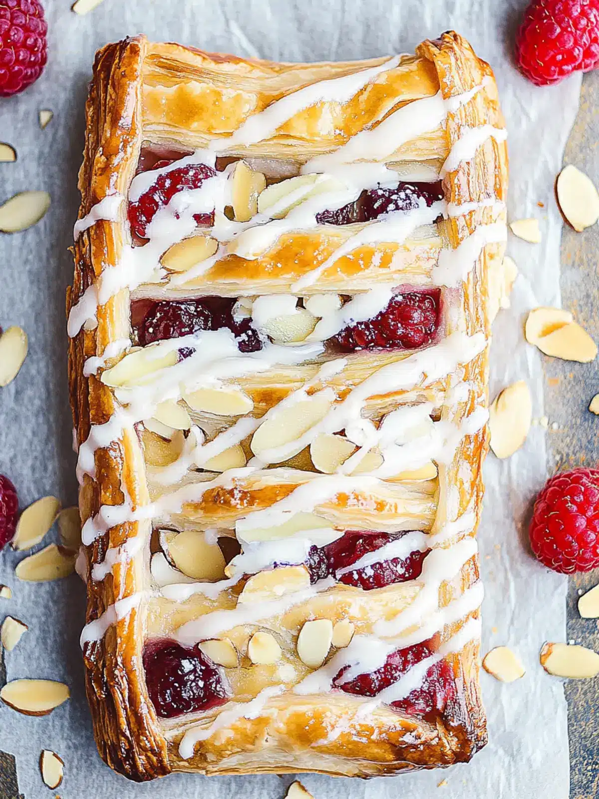 Mouthwatering Raspberry Almond Puff Pastry Danish Delight 2 Raspberry Almond Puff Pastry Danish