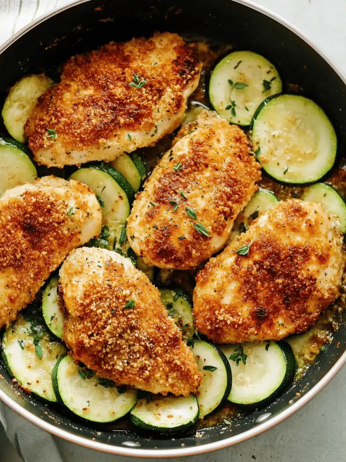Crispy Parmesan Garlic Chicken With Zucchini That You'll Love 4 Crispy Parmesan Garlic Chicken With Zucchini
