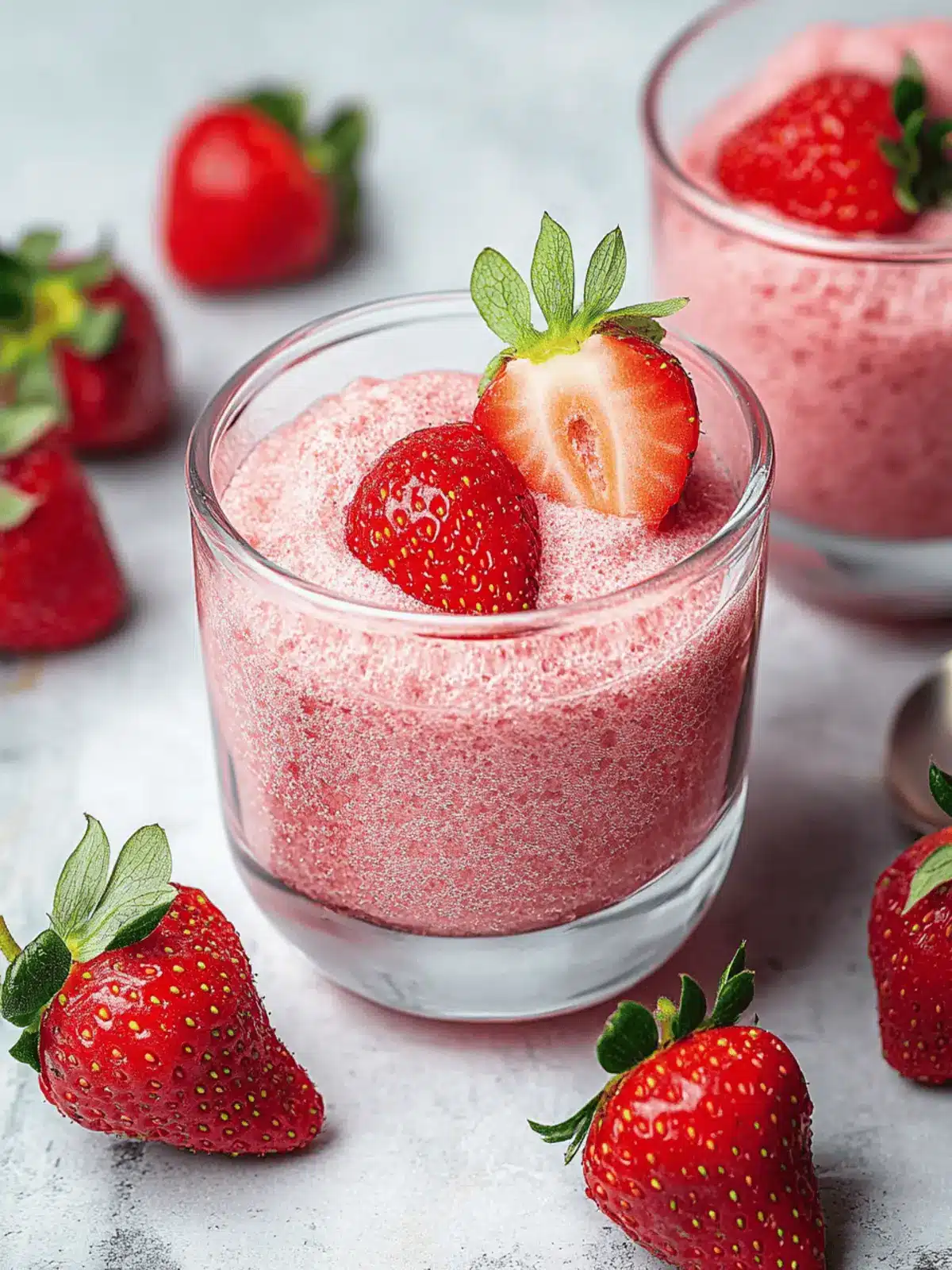 Fluffy Strawberry Aquafaba Mousse for a Dairy-Free Delight 2 Strawberry