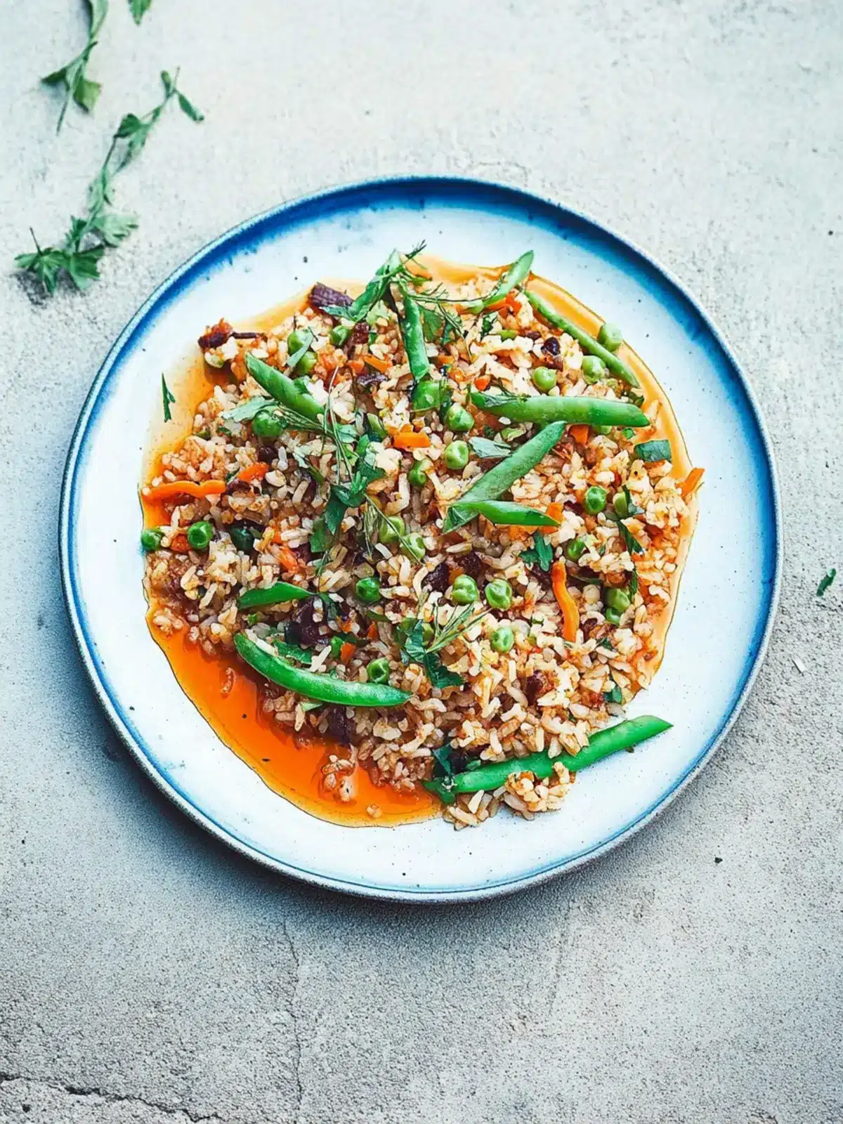 Chewy Harissa Rice with Green Beans and Sultanas Delight 4 Chewy Harissa Rice