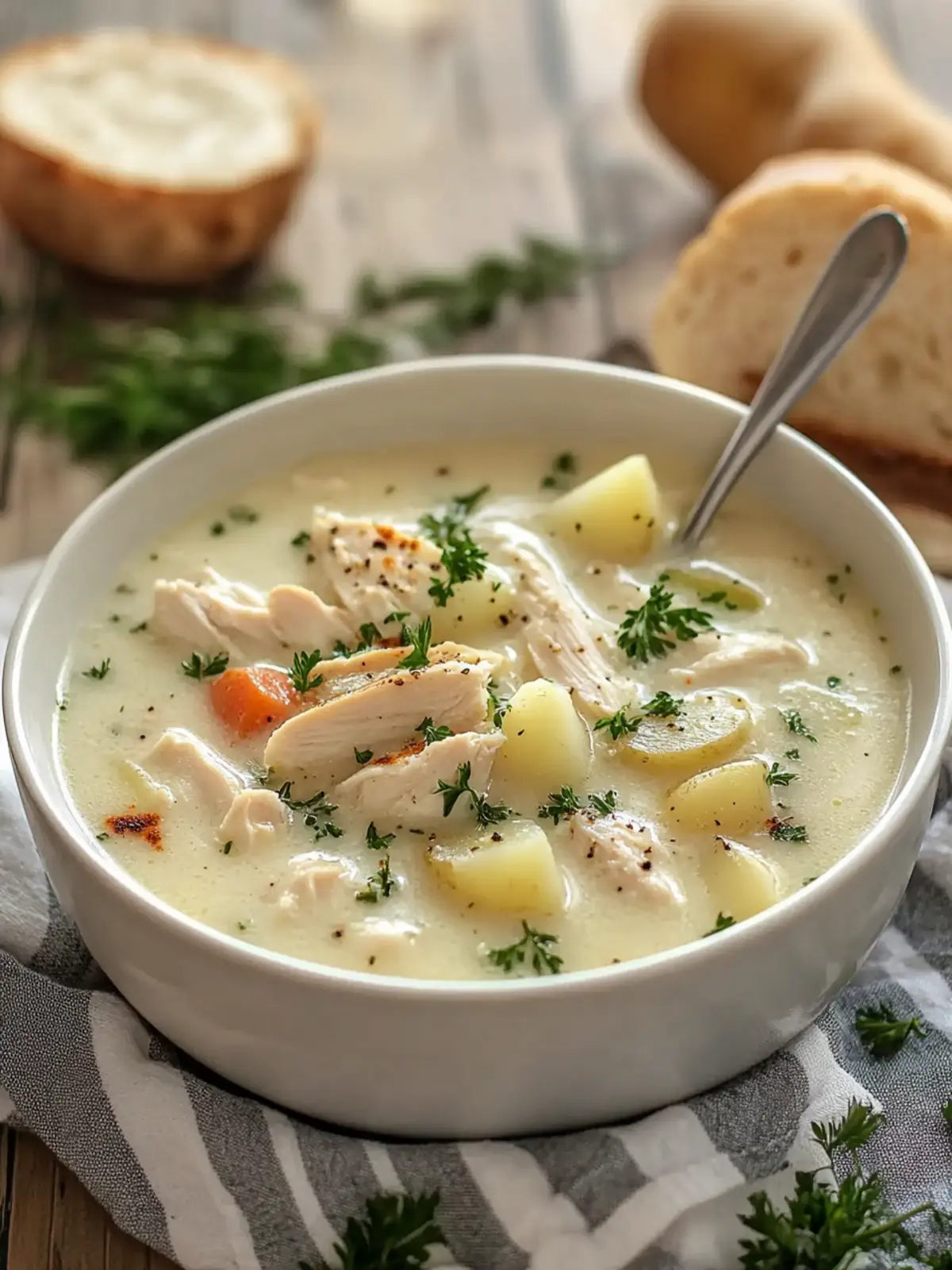 Delicious Creamy Chicken Potato Soup to Warm Your Soul 3 Creamy Chicken Potato Soup