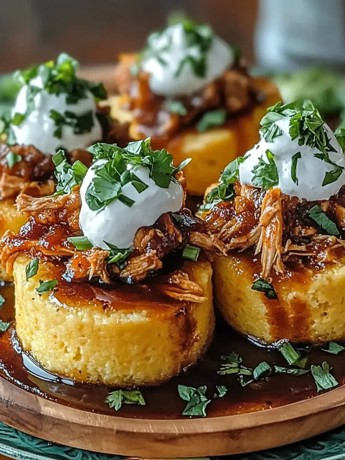 BBQ Pulled Chicken Polenta Cakes for a Flavor Explosion 4 BBQ Pulled Chicken Polenta Cakes
