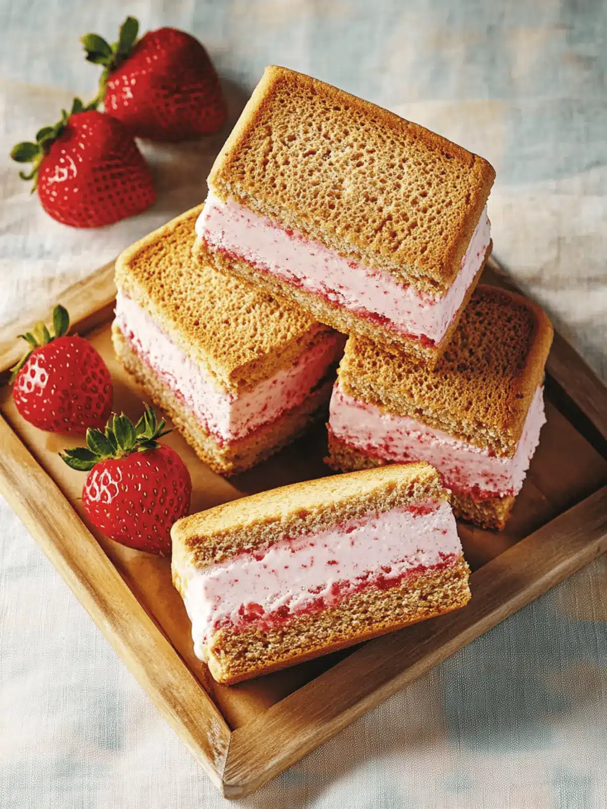 Homemade Strawberry Ice Cream Sandwiches for Summer Fun 3 Strawberry Ice Cream Sandwiches