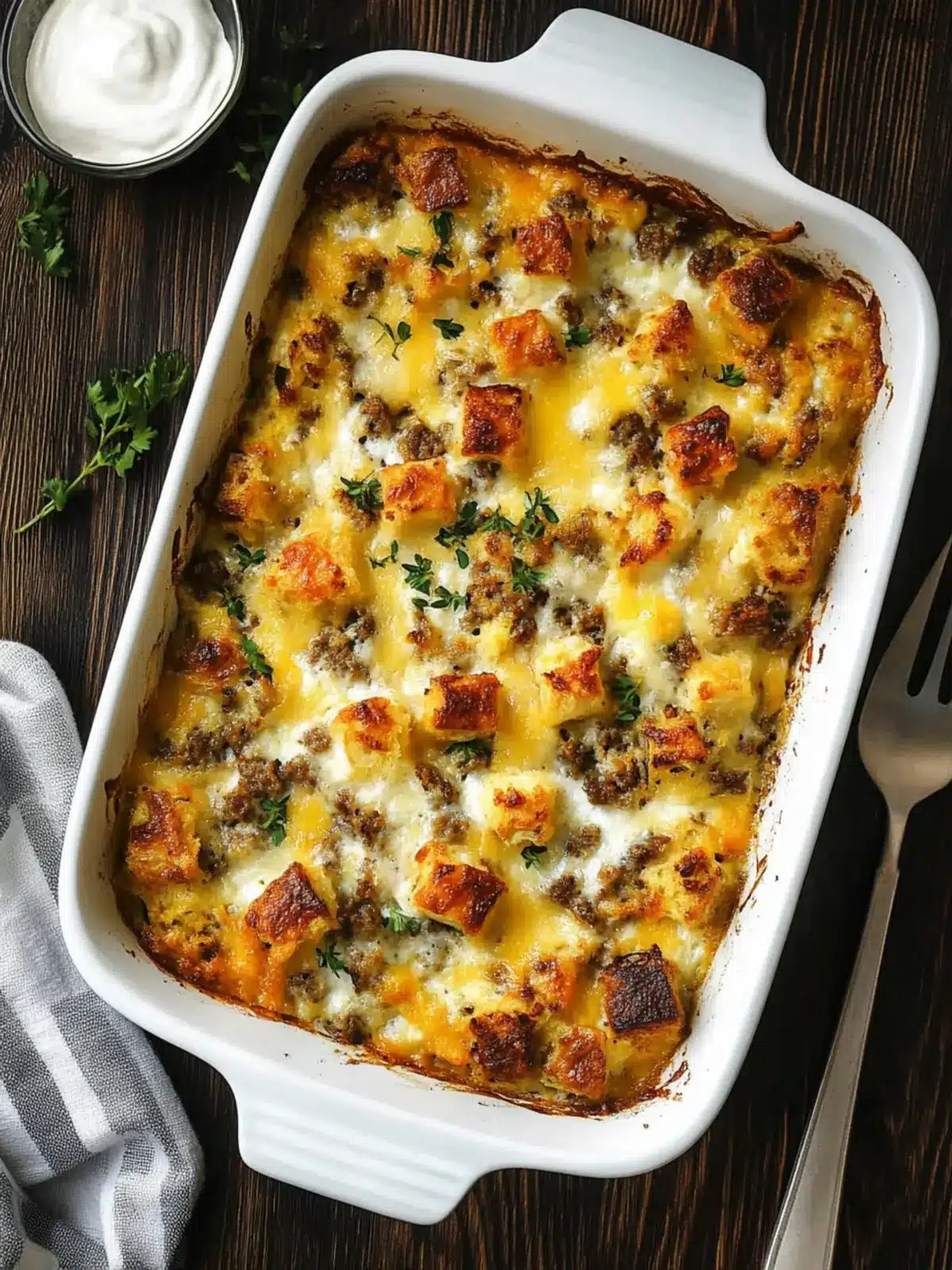 Savory Breakfast Casserole with Pork Sausage Delight 4 Breakfast Casserole