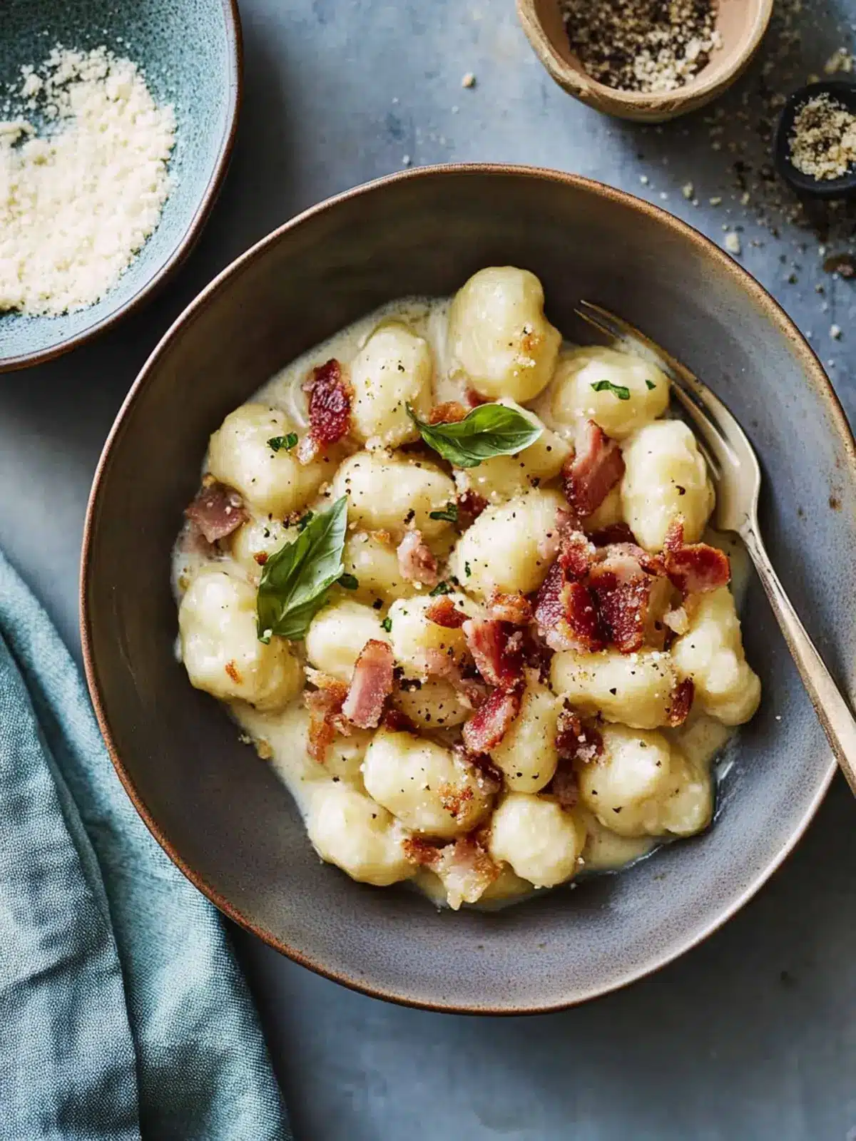 Creamy Cauliflower Gnocchi with Crispy Pancetta Bliss 4 Creamy cauliflower gnocchi with crispy pancetta