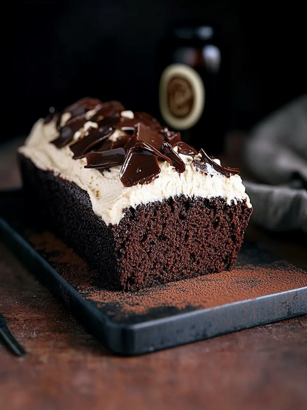 Irresistible Rich Chocolate Loaf Cake with Baileys Frosting 4 Rich Chocolate Loaf Cake with Baileys Original Irish Cream Cream Cheese Frosting