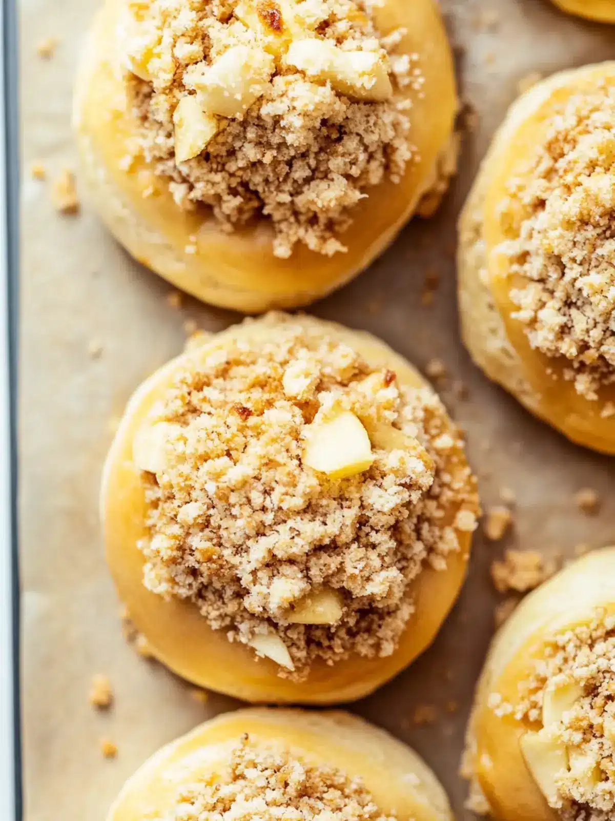 Delicious Apple Brioche Buns with Crumble You ll Love 4 Apple Brioche Buns with Crumble