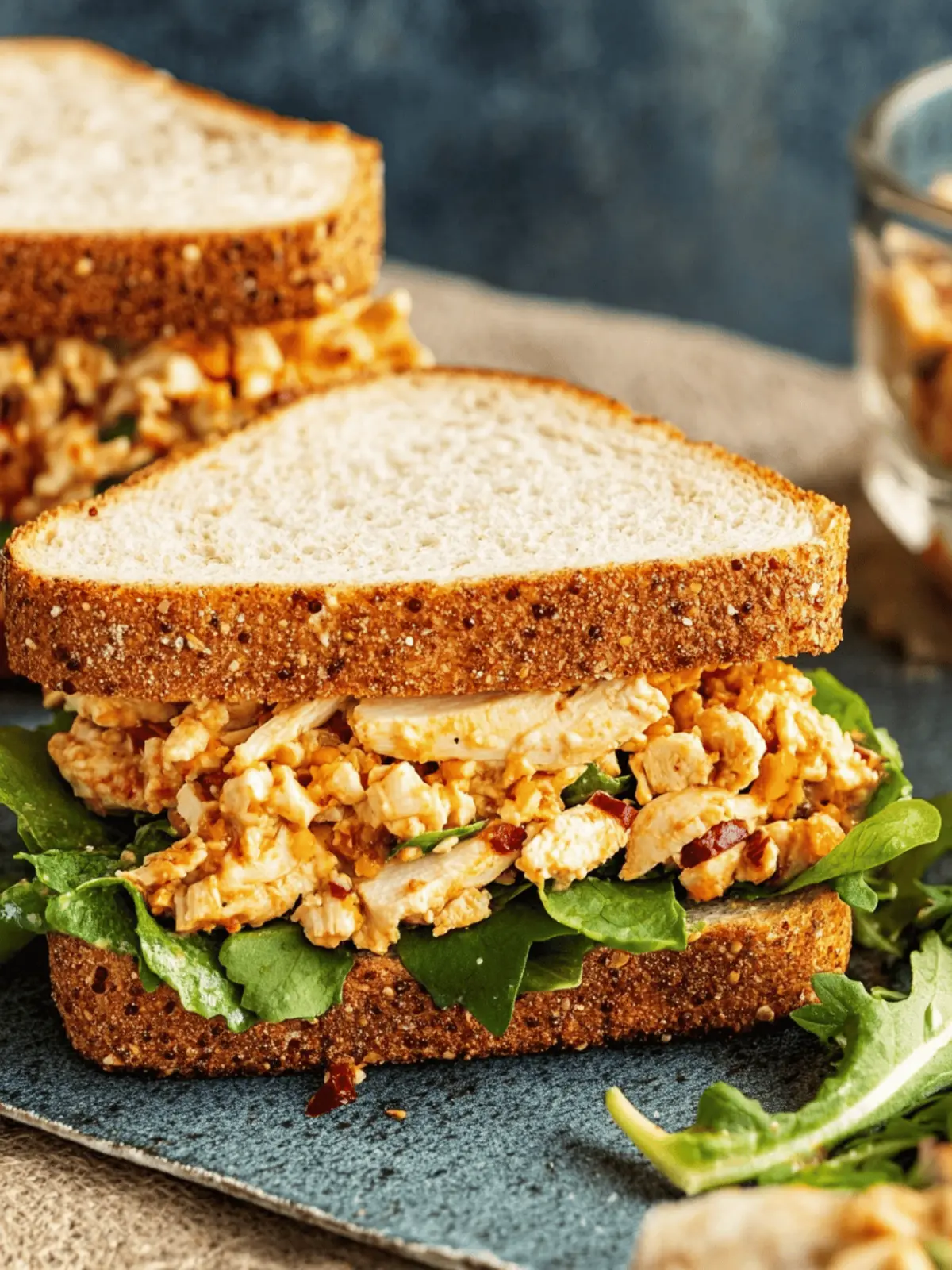Spicy Chicken Salad Sandwich with Chili Crisp for a Flavor Boost 4 Chicken Salad Sandwich with Chili Crisp