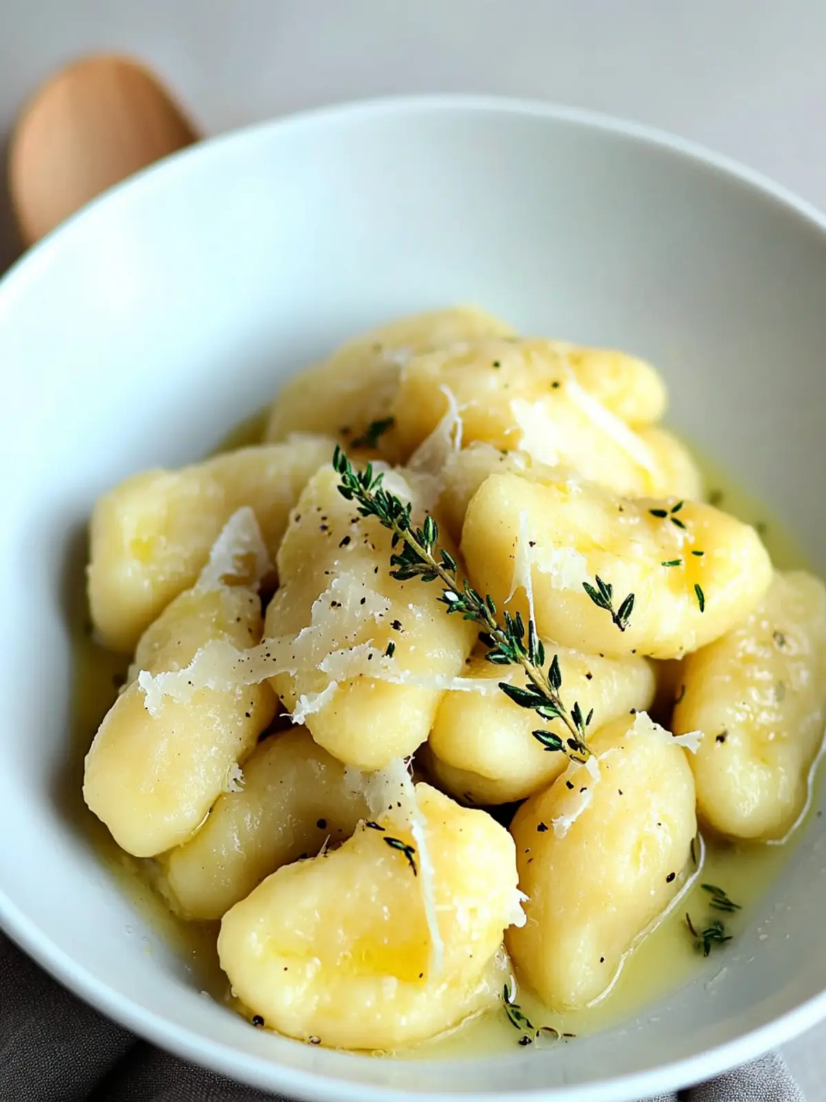 Lemon Mascarpone Gnocchi with Thyme Butter Sauce Delight 4 Lemon Mascarpone Gnocchi with Thyme Butter Sauce