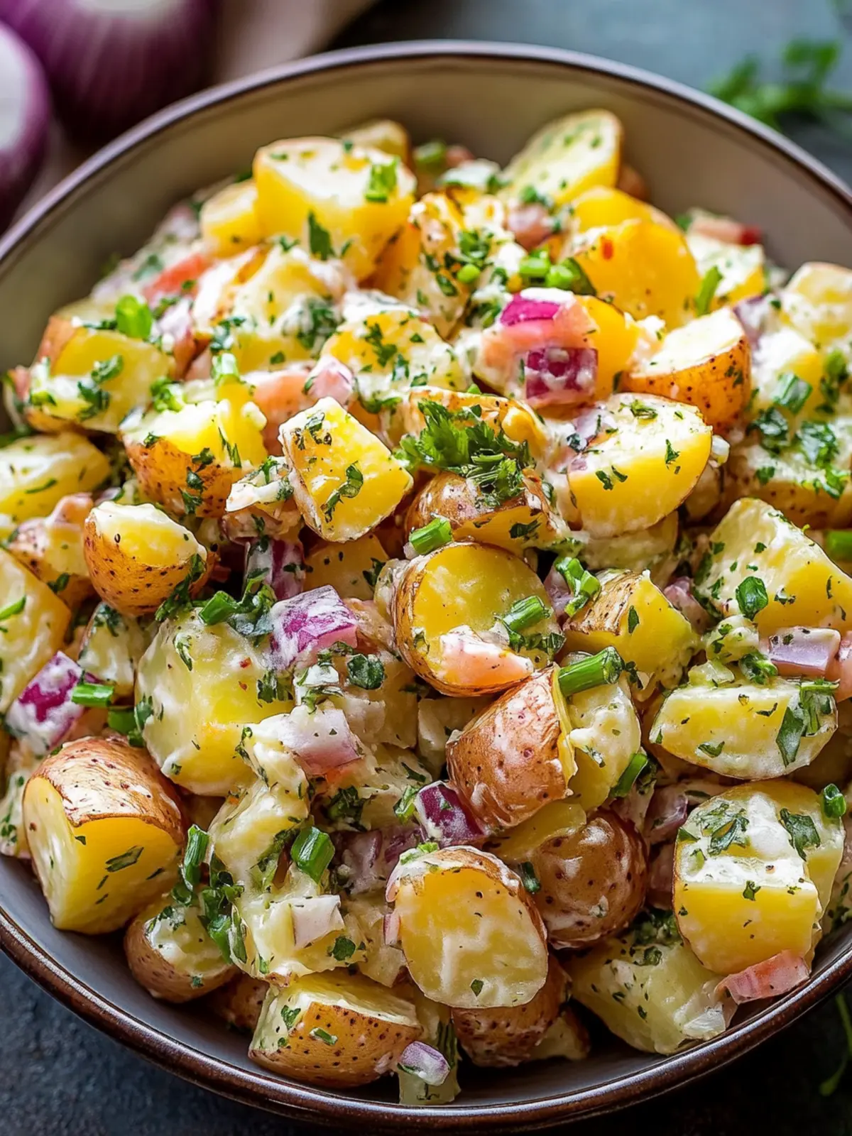 Irresistible Warm Potato Salad with Greek Yogurt Twist 4 Warm Potato Salad