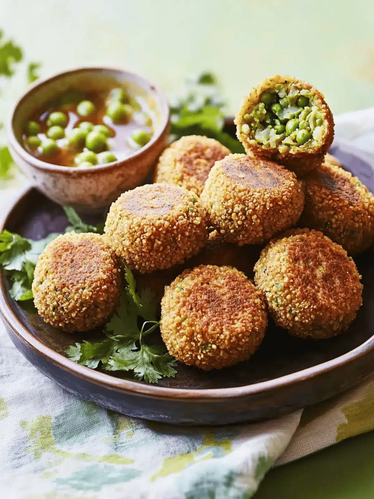 Crispy Lentil, Pea and Potato Cakes for Irresistible Snacking 3 Crispy lentil, pea and potato cakes