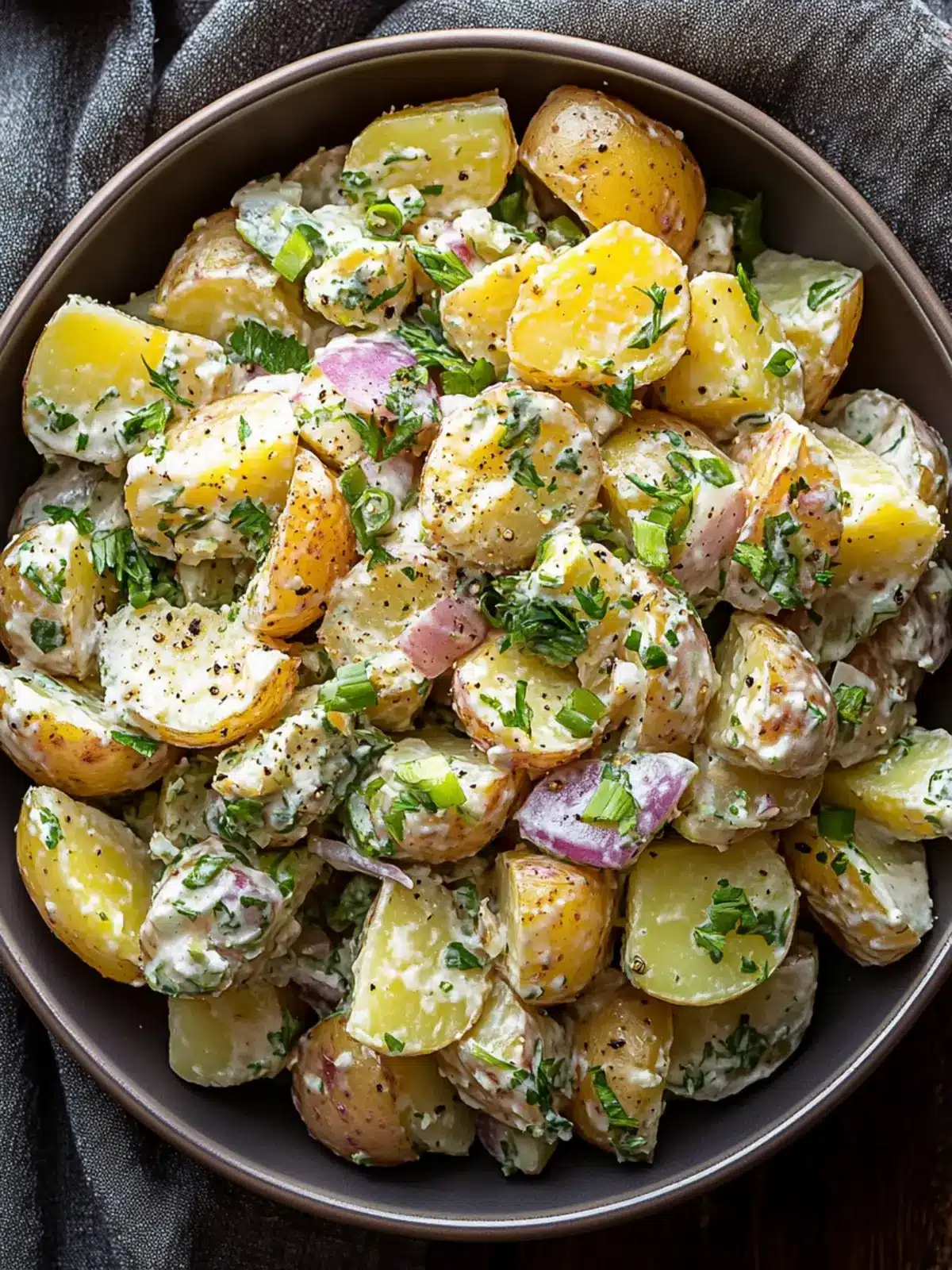 Irresistible Warm Potato Salad with Greek Yogurt Twist 2 Warm Potato Salad