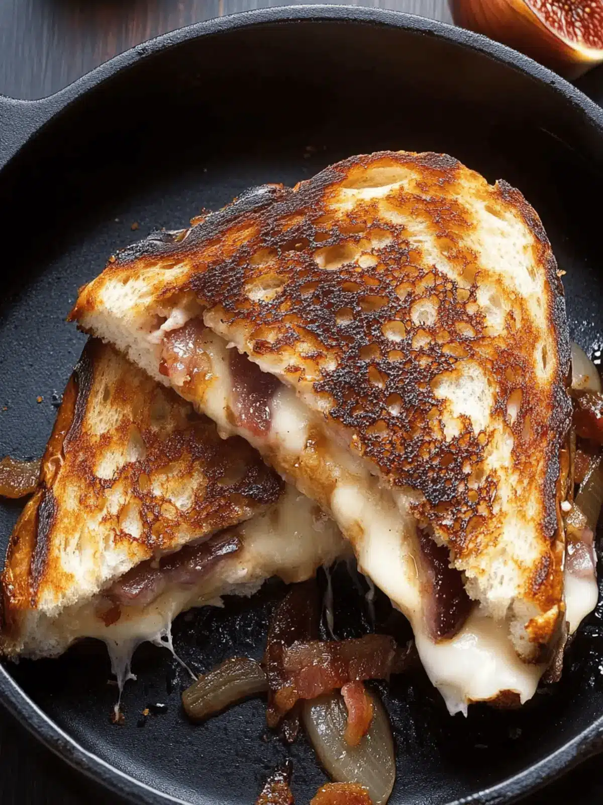 Sweet Meets Savory: Fig, Bacon & Caramelized Onion Grilled Cheese 3 Fig, Bacon & Caramelized Onion Grilled Cheese