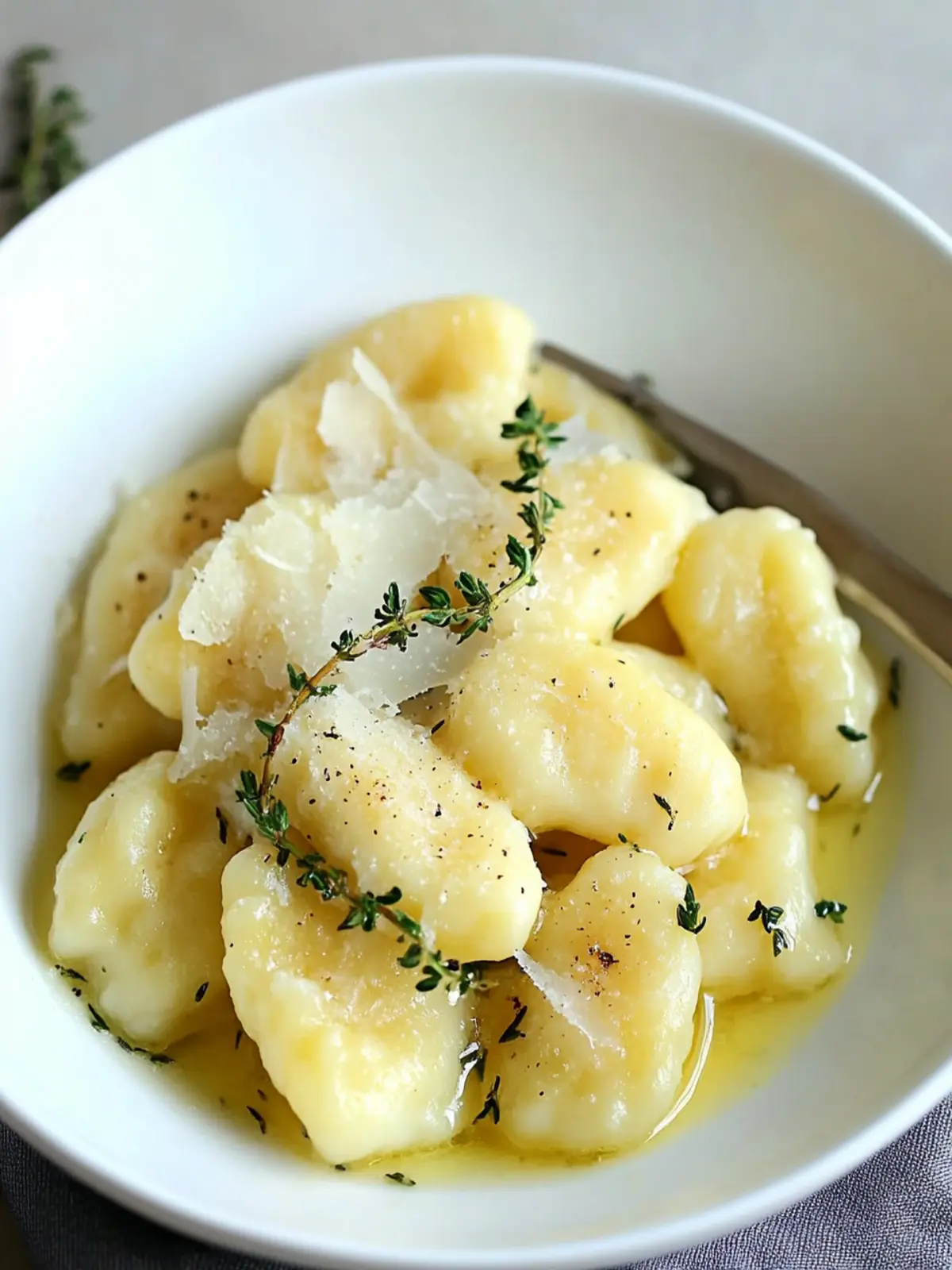 Lemon Mascarpone Gnocchi with Thyme Butter Sauce Delight 2 Lemon Mascarpone Gnocchi with Thyme Butter Sauce