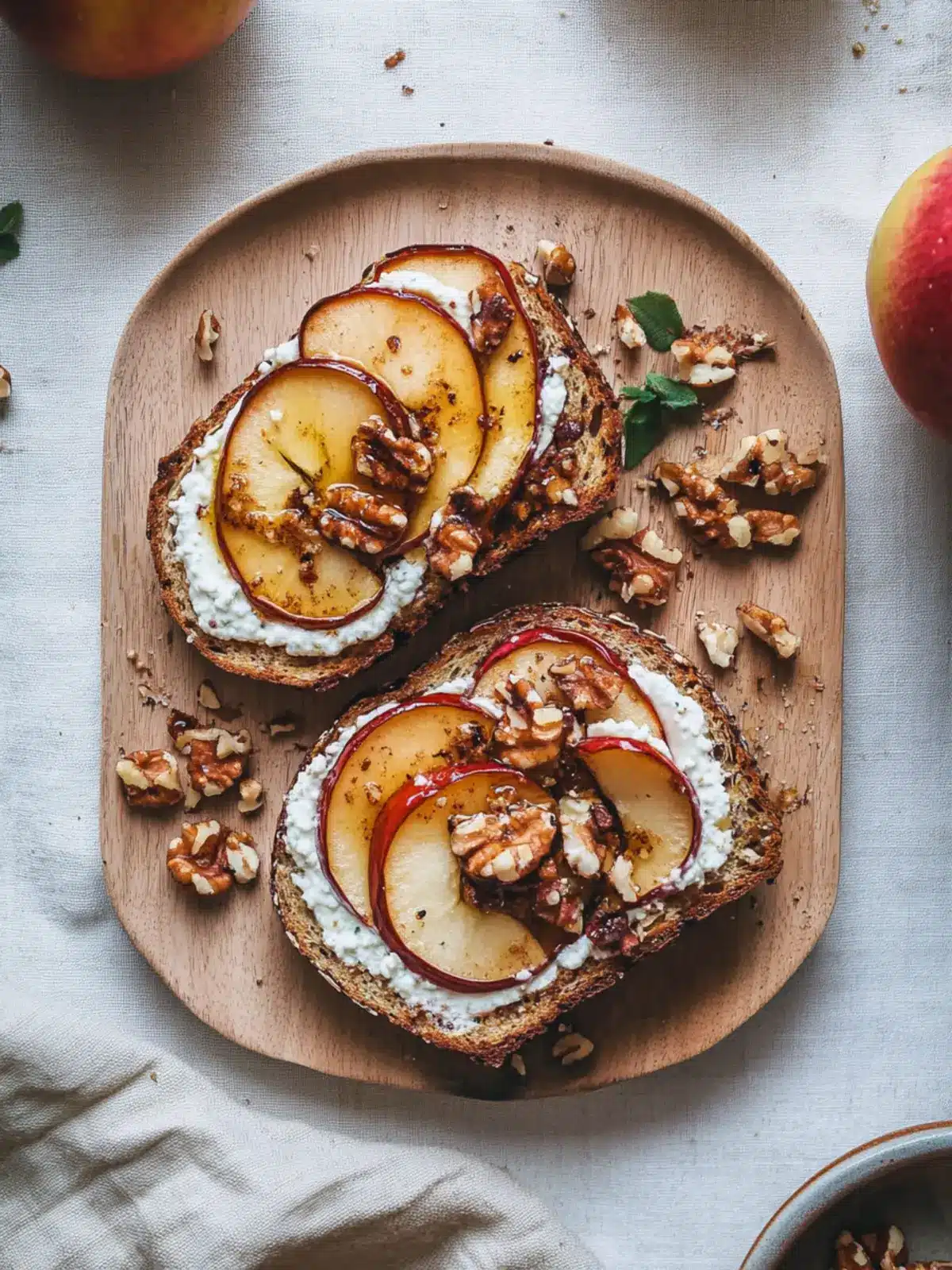 Maple Baked Apples & Cashew Ricotta Toast: A Toast to Yum! 4 Maple Baked Apples & Cashew Ricotta Toast