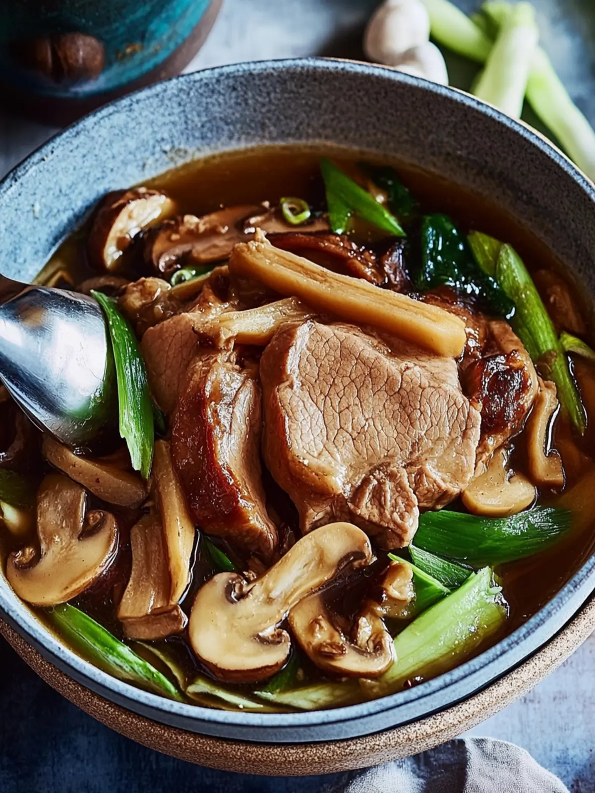 Savory Soy Pork with Mushrooms for Cozy Nights In 2 Soy pork with mushrooms
