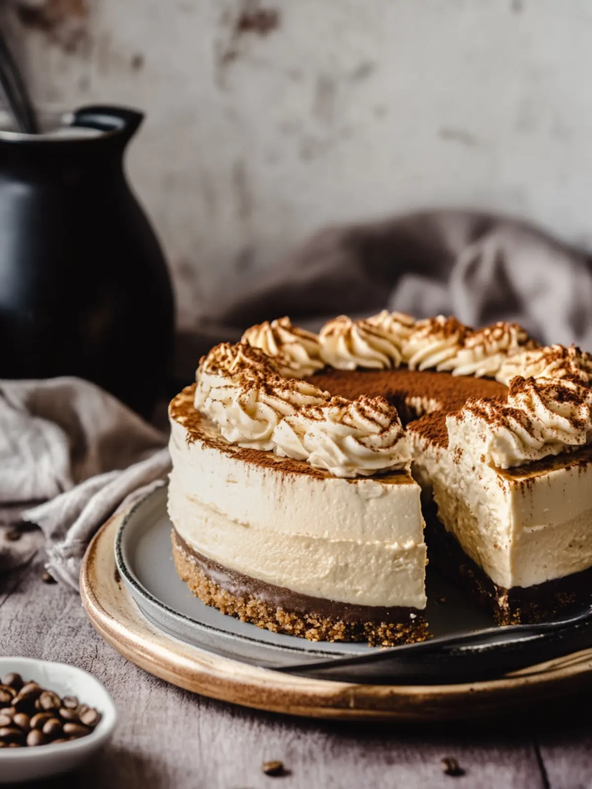 Irresistible Coffee Cheesecake with Decadent Ganache Delight 2 Coffee Cheesecake