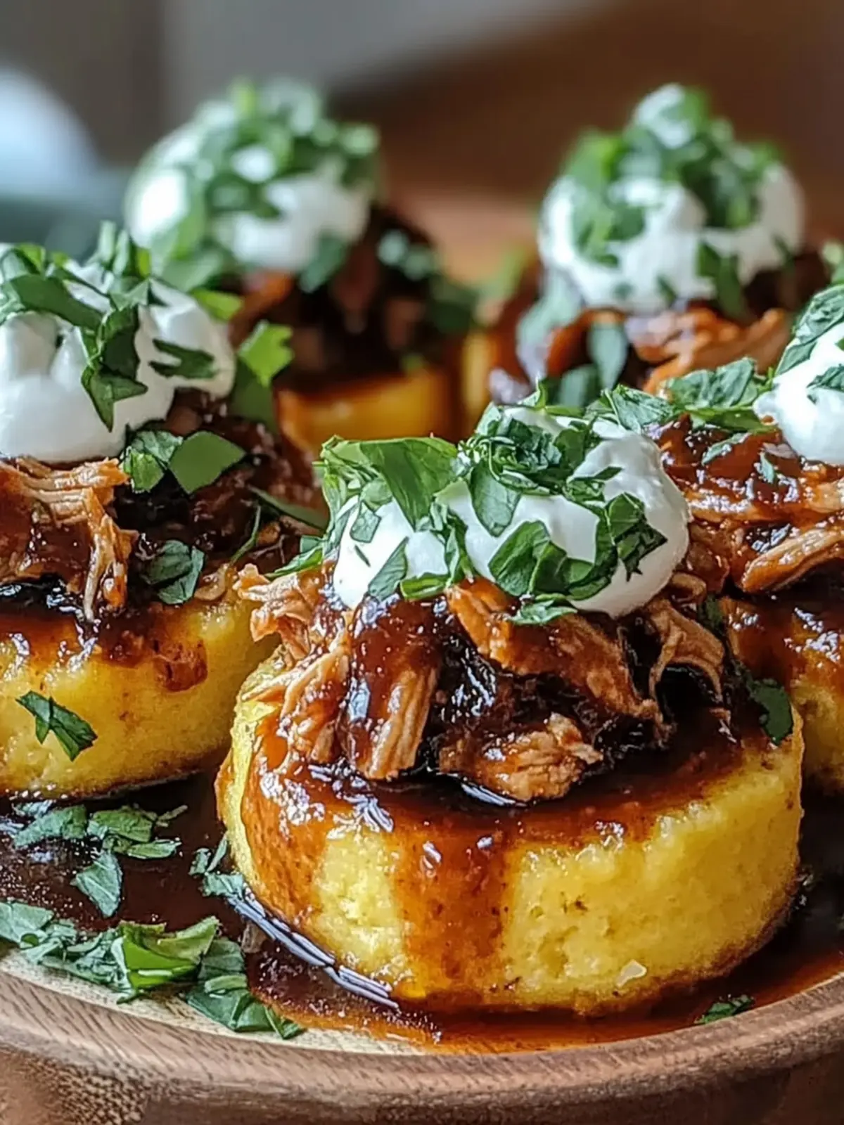 BBQ Pulled Chicken Polenta Cakes for a Flavor Explosion 2 BBQ Pulled Chicken Polenta Cakes