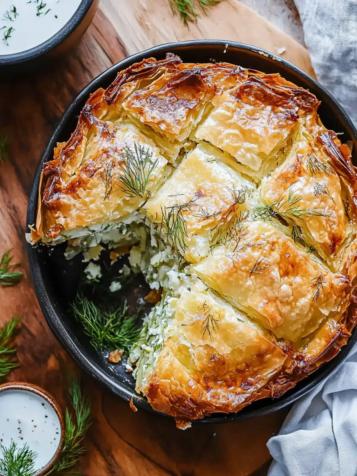 Savory Romanian Feta Pie with Dill & Easy Phyllo Options 4 Romanian Feta Pie with Dill & Handmade or Store Bought Phyllo