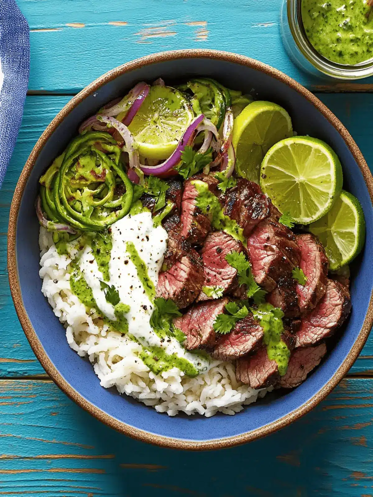 Creamy Cilantro Steak Bowl: A Flavor-Packed Family Favorite 2 Creamy Cilantro Steak Bowl