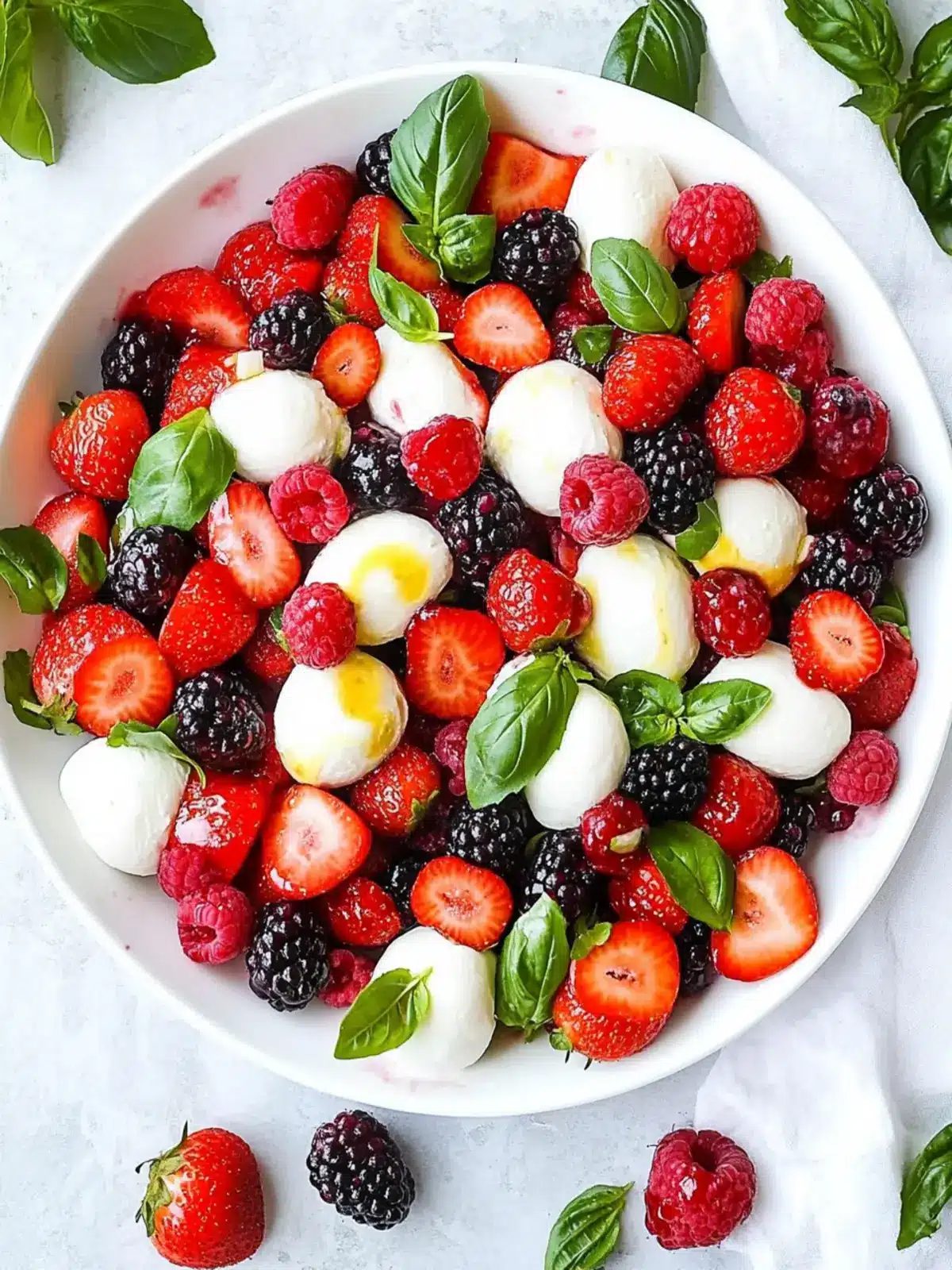 Delicious Berry Caprese Salad to Brighten Your Day 3 Berry Caprese Salad