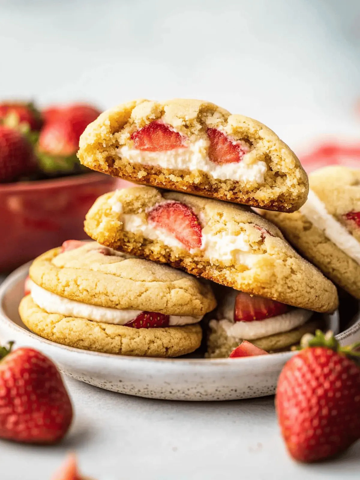 Mouthwatering Strawberry Cheesecake Cookies for Summer Fun 2 strawberry cheesecake cookies