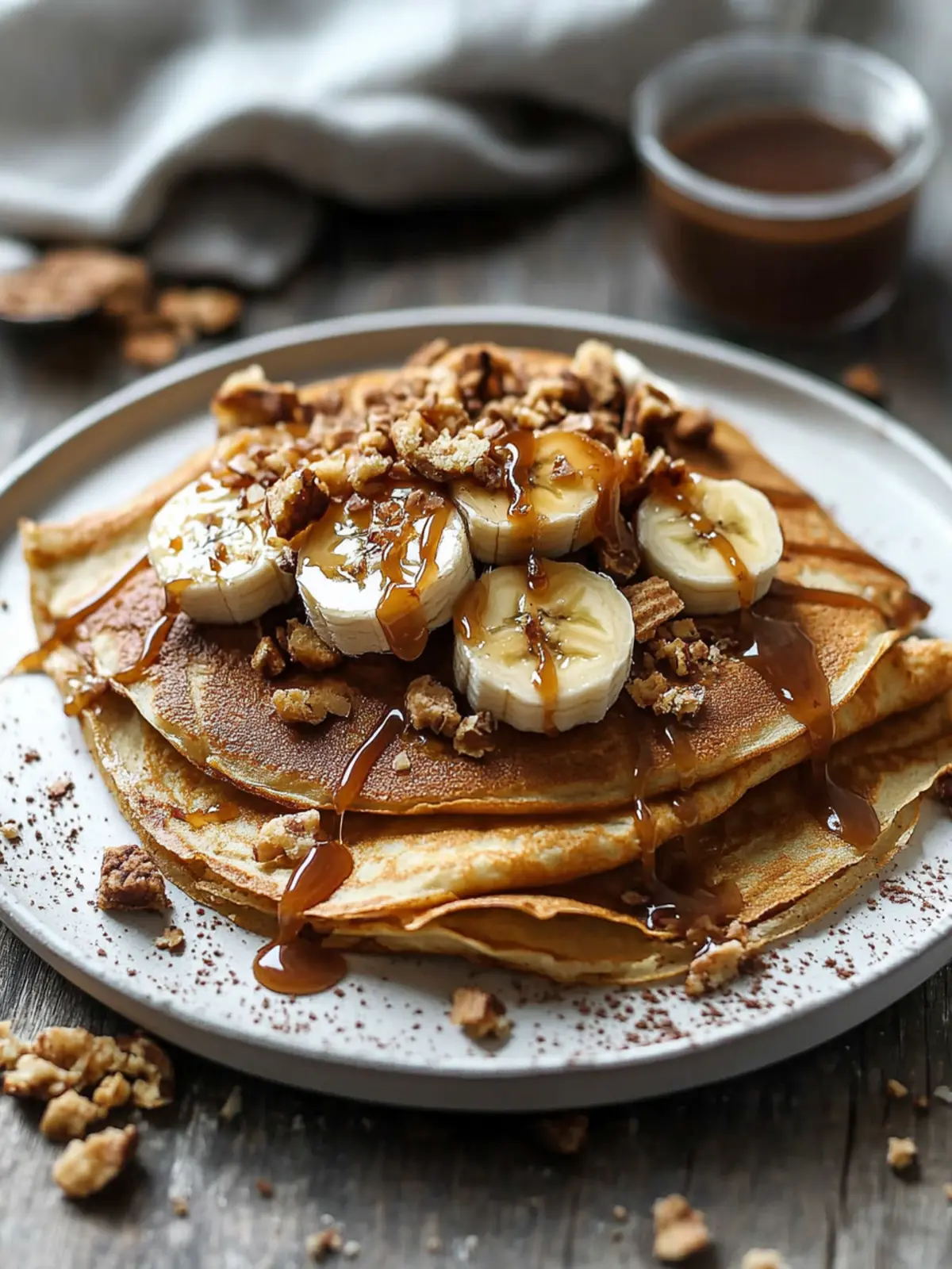 Indulge in Biscoff Cookie Butter Banana Crepes With Caramel Drizzle 3 Biscoff Cookie Butter Banana Crepes With Caramel Drizzle