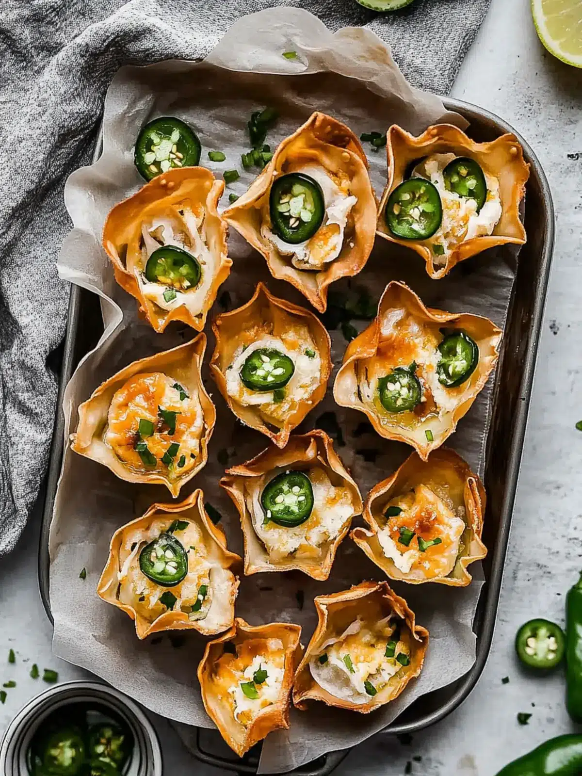 Jalape ±o Popper Wonton Cups for a Flavorful Twist 4 Jalape ±o Popper Wonton Cups