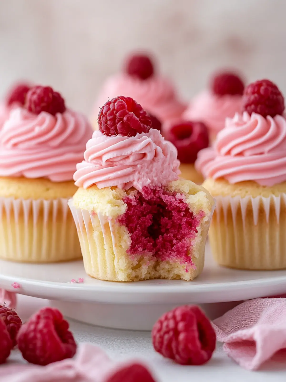 Irresistible Raspberry Cupcakes with Jam Surprise Center 2 Raspberry Cupcakes