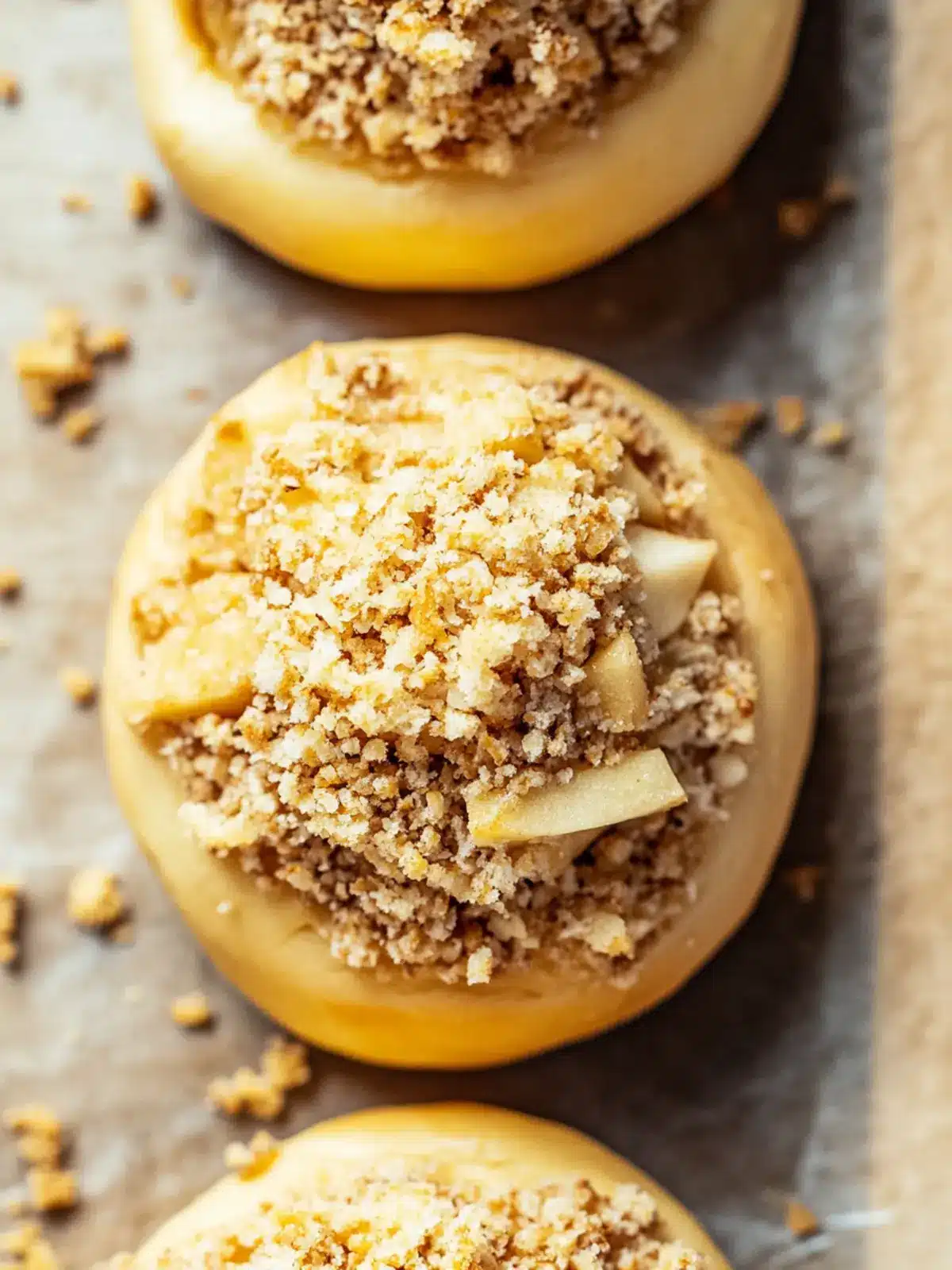 Delicious Apple Brioche Buns with Crumble You ll Love 2 Apple Brioche Buns with Crumble