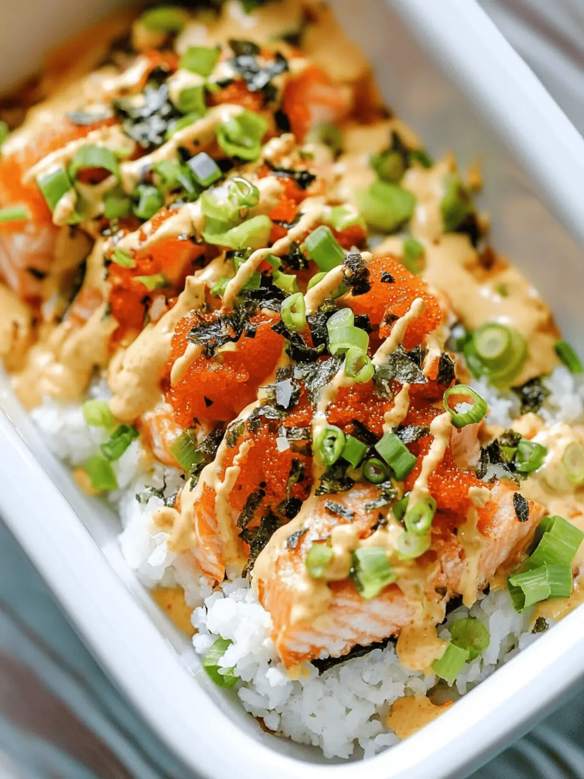 Teriyaki Salmon Sushi Bake for Two - Date Night Delight! 4 Teriyaki Salmon Sushi Bake for Two