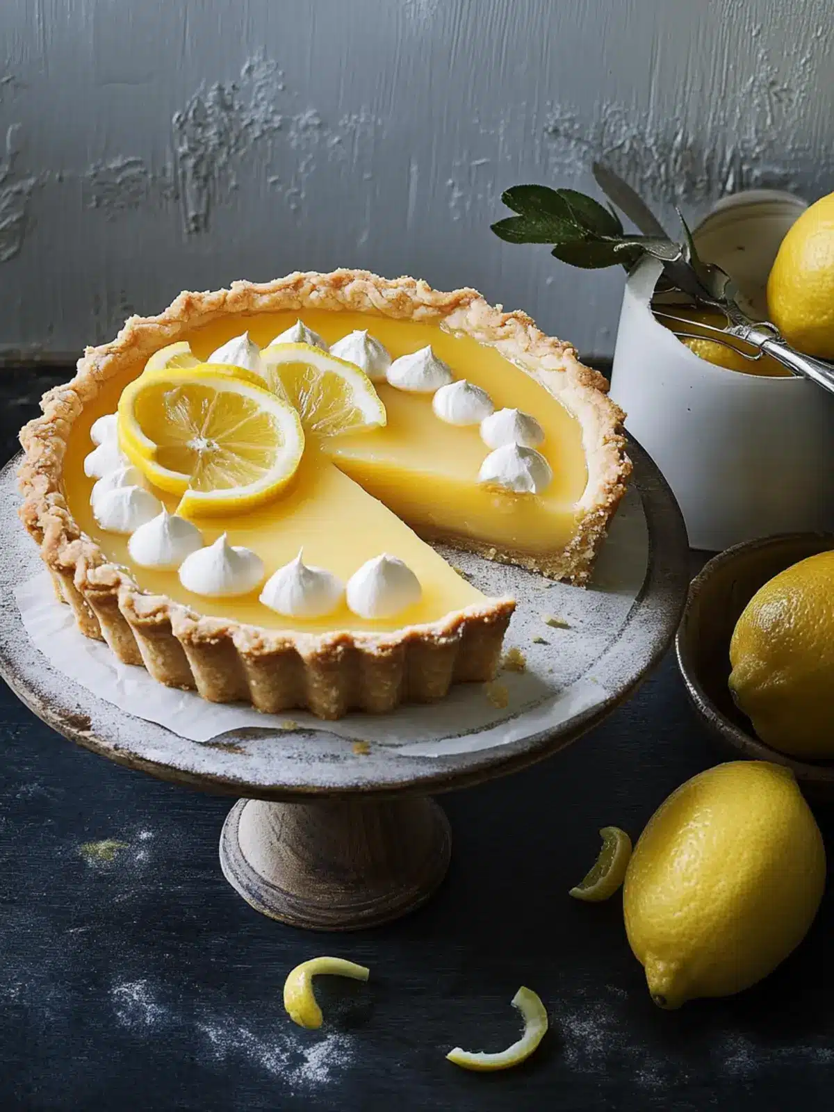 Irresistible Lemon Tart with Preserved Lemon Cream Delight 3 Lemon tart with preserved lemon cream
