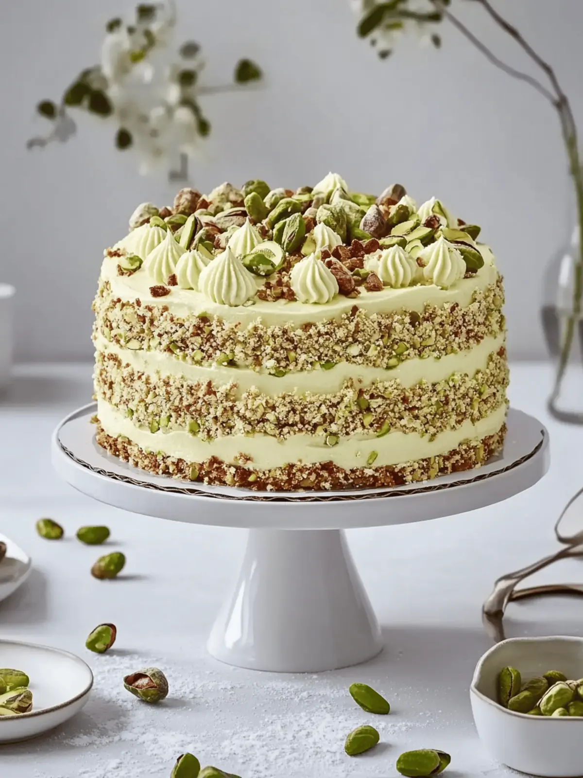 Delicious Pistachio Dacquoise Cake: A Gluten-Free Delight 4 Pistachio Dacquoise Cake