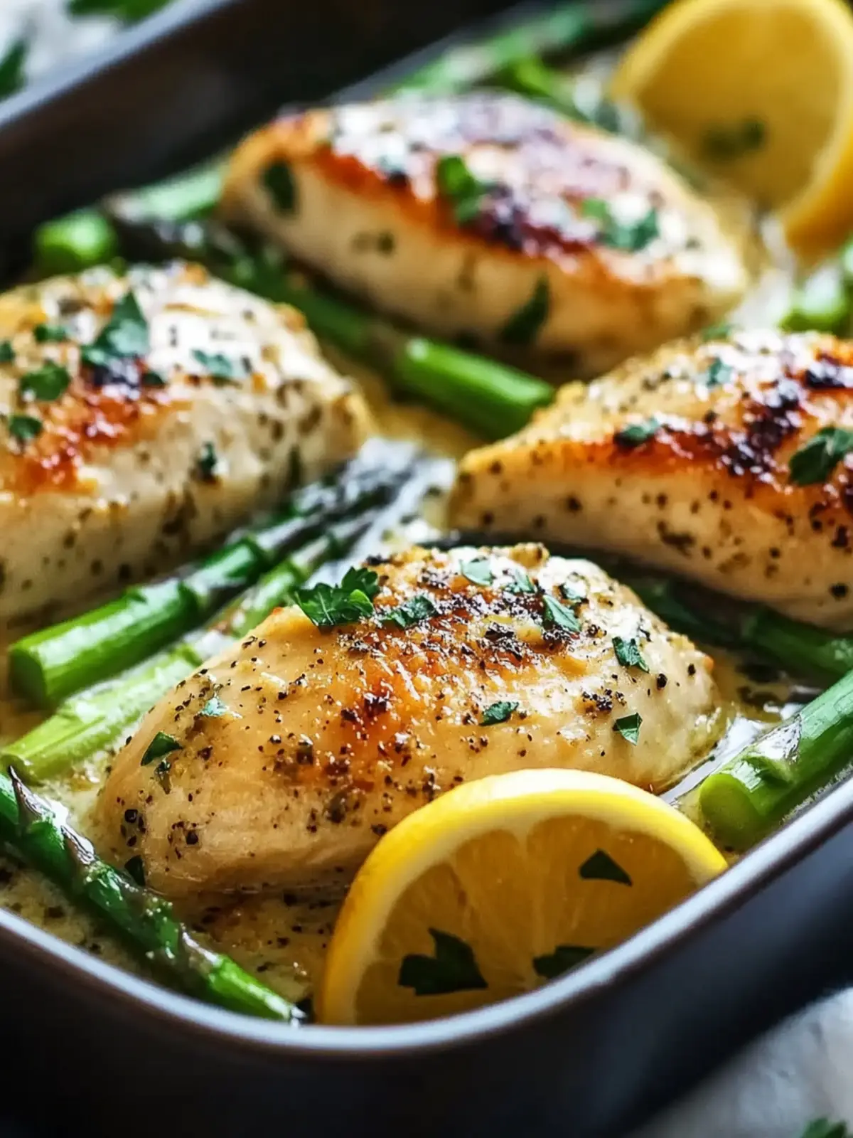 Creamy Baked Chicken and Asparagus: Quick One-Pan Wonder 2 Creamy Baked Chicken and Asparagus