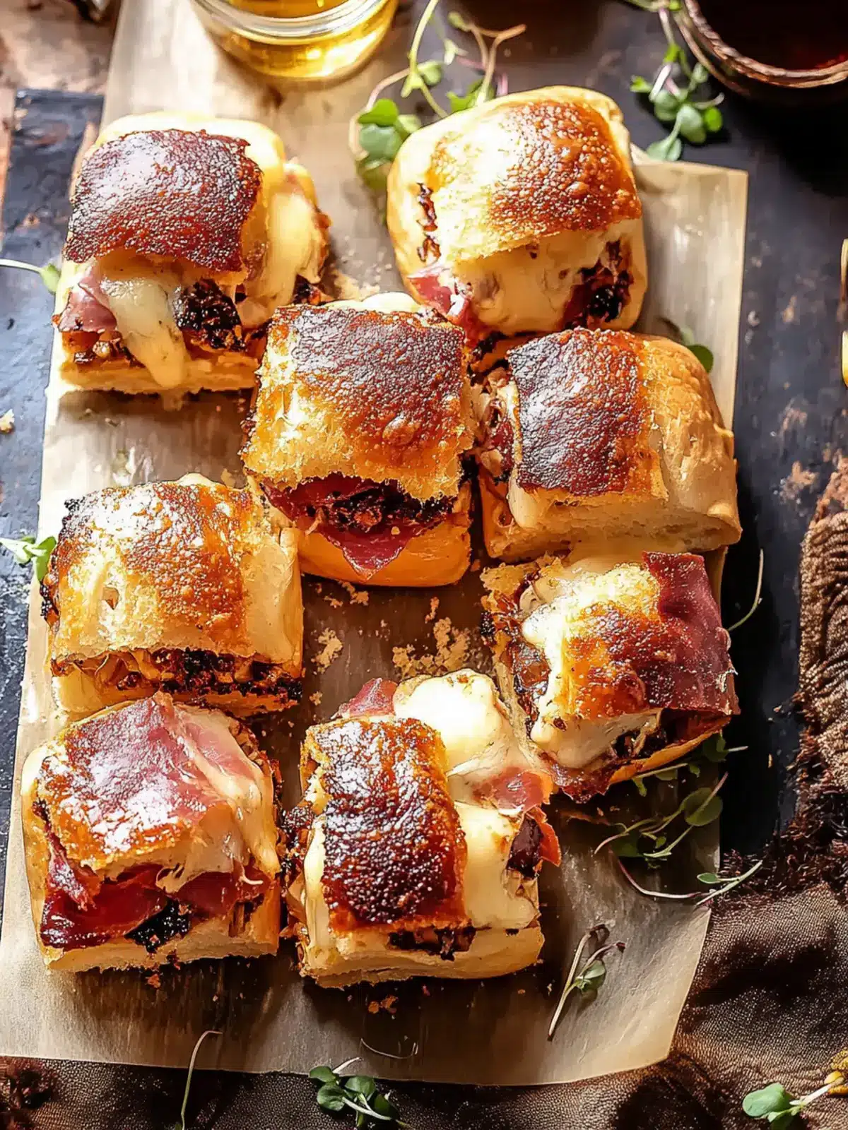 Crispy Prosciutto and Cheese Sliders for Ultimate Comfort Food 2 Crispy Prosciutto and Cheese Sliders