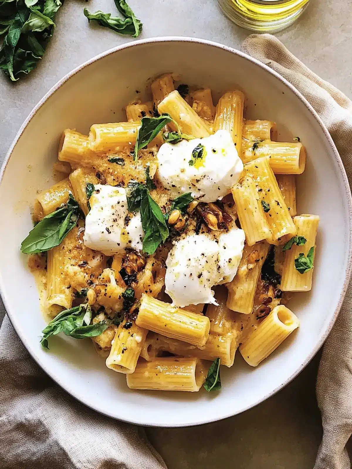 Burrata & Black Garlic Rigatoni: Comfort Food at Its Best 2 Burrata & black garlic rigatoni