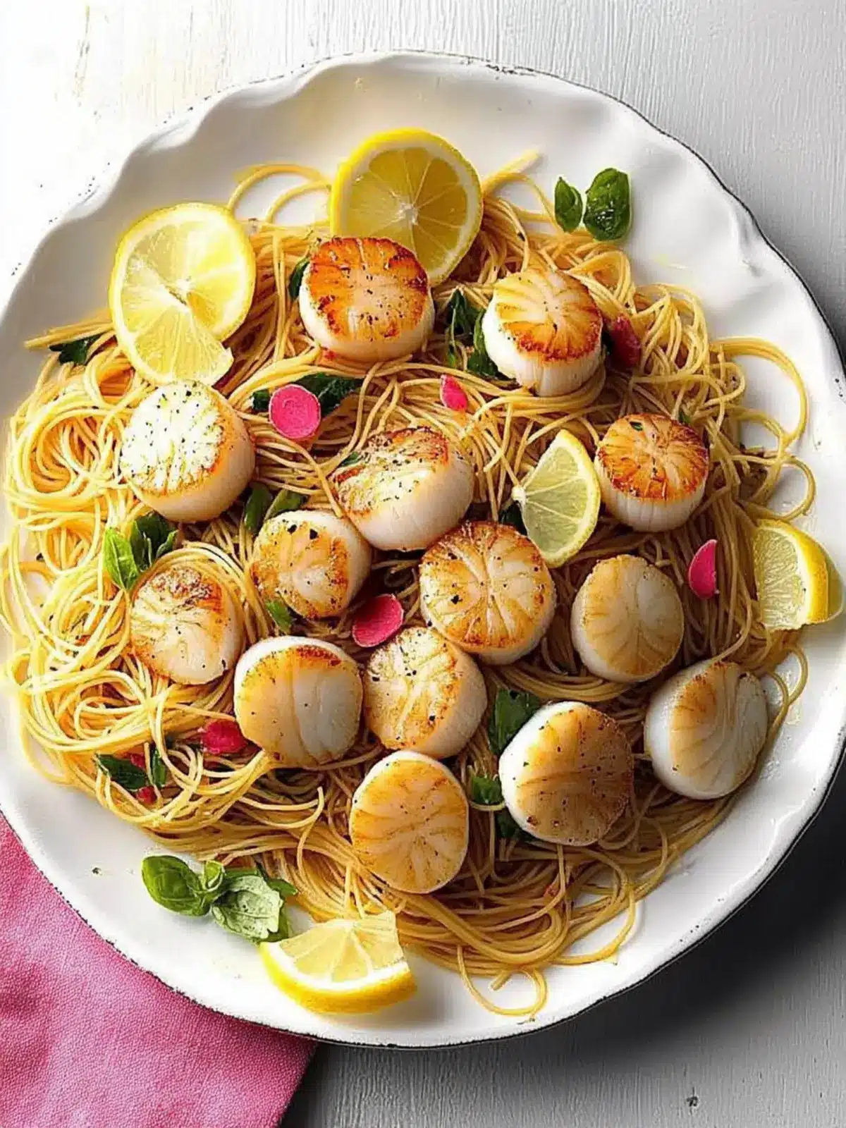 Lemony Scallops with Angel Hair Pasta for a Fresh Twist 3 Lemony Scallops with Angel Hair Pasta