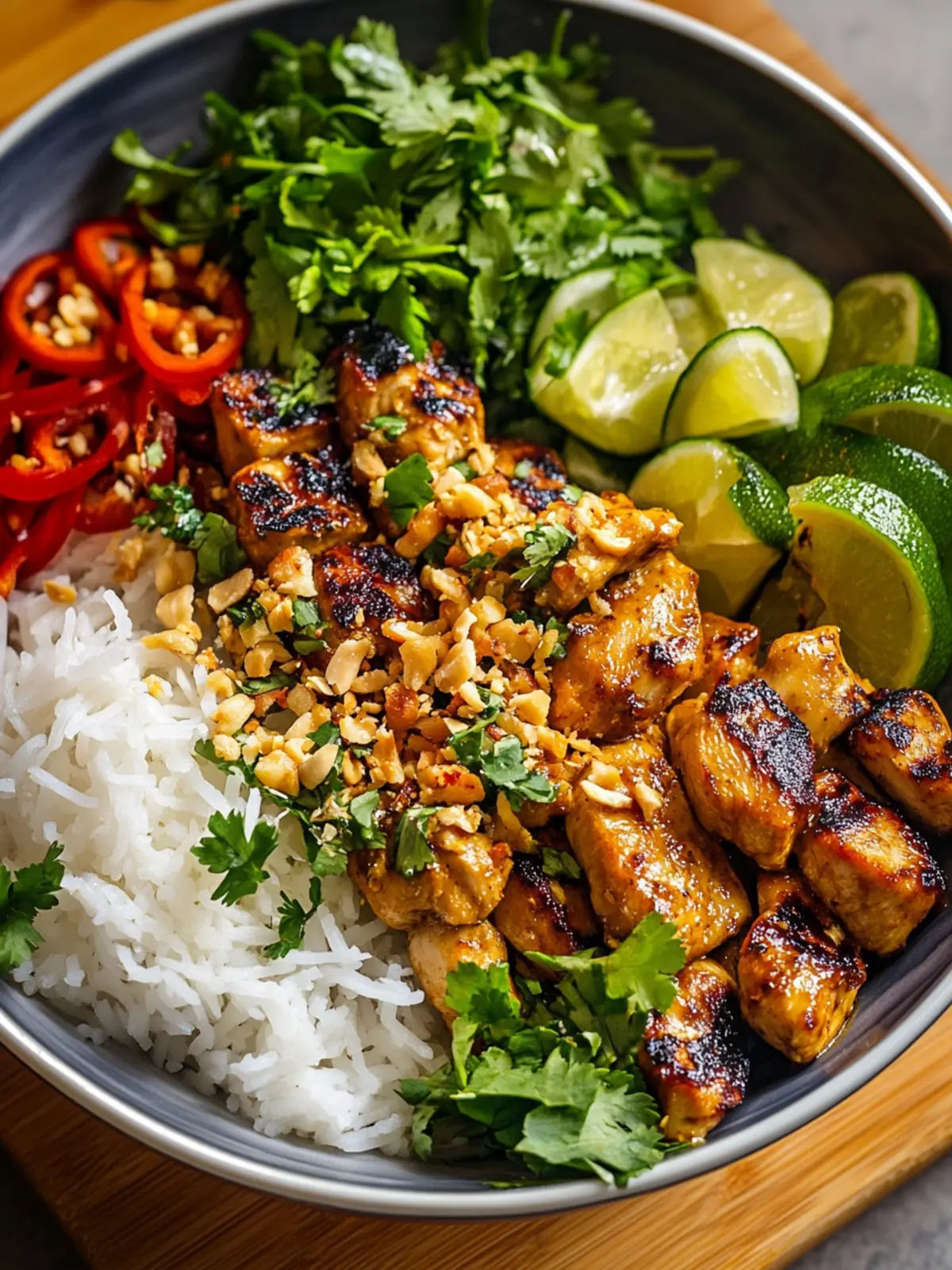 Savor Chicken Satay Bowls: Fresh, Flavorful, and Fun! 2 Chicken Satay