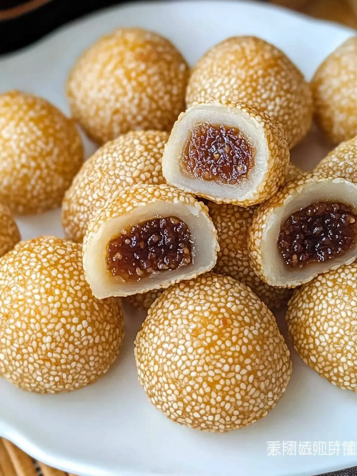 Delicious Sesame Balls with Red Bean Paste Filling Recipe 3 Red Bean Paste Filling