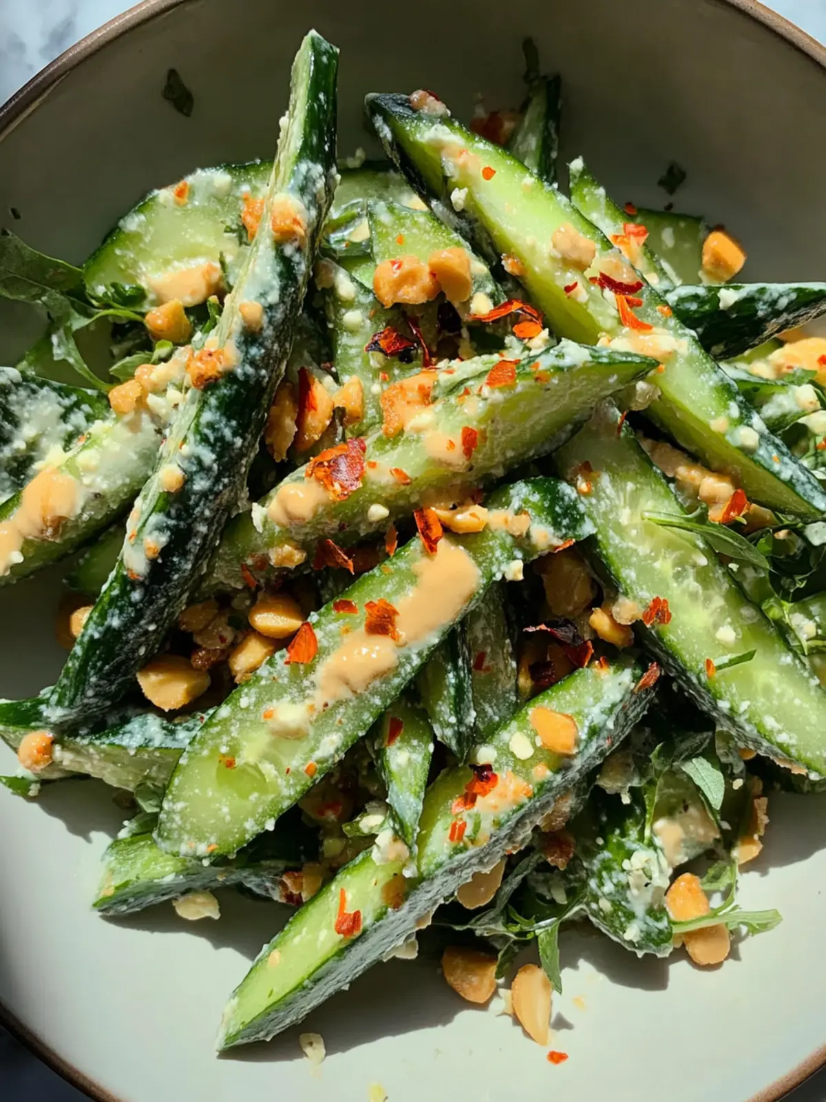 Spicy Cucumber Peanut Tahini Salad That Will Wow Your Tastebuds 4 Spicy Cucumber Peanut Tahini Salad