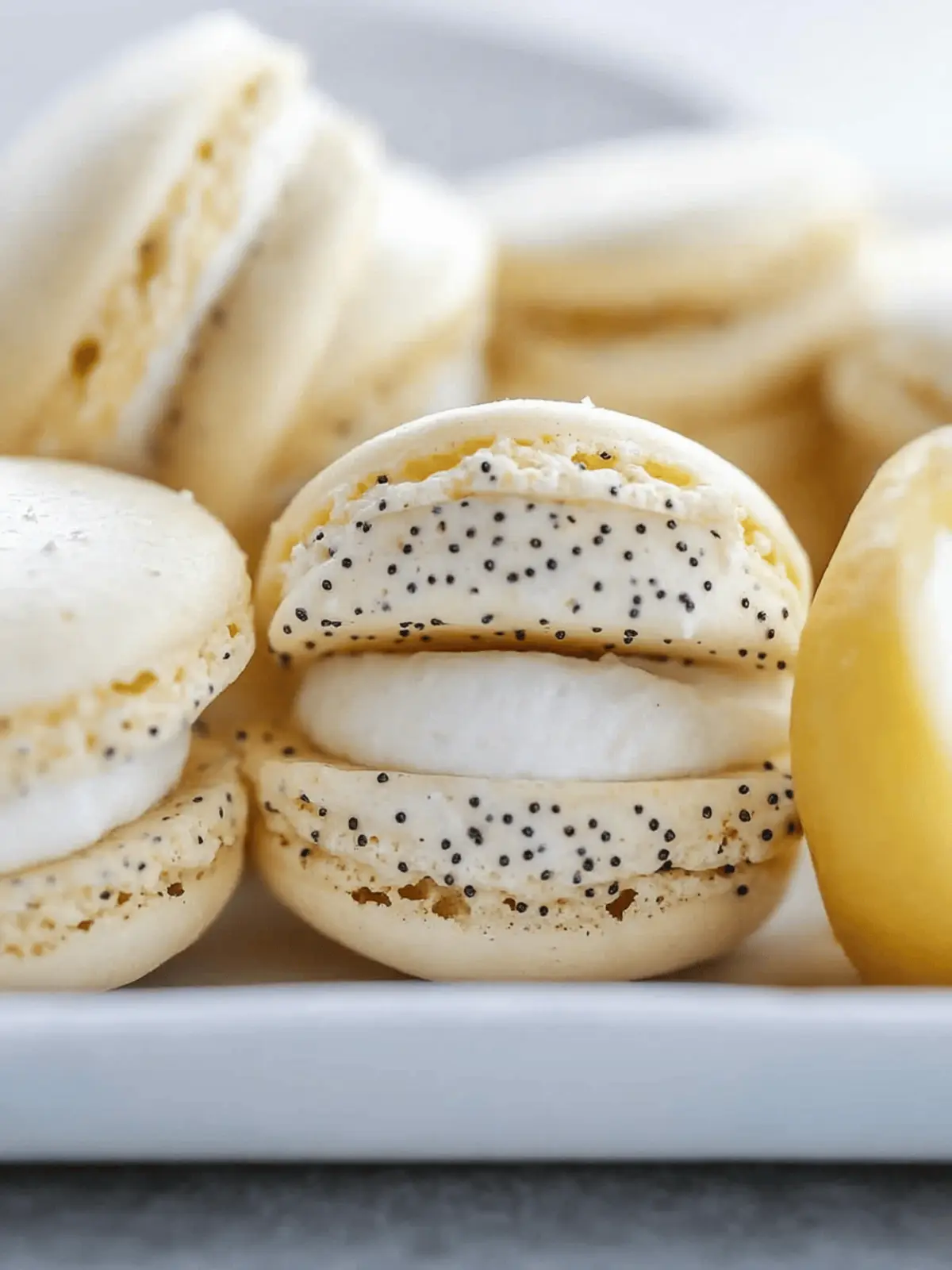 Delightful Lemon Poppy Seed Macarons to Brighten Your Summer 2 Lemon Poppy Seed Macarons