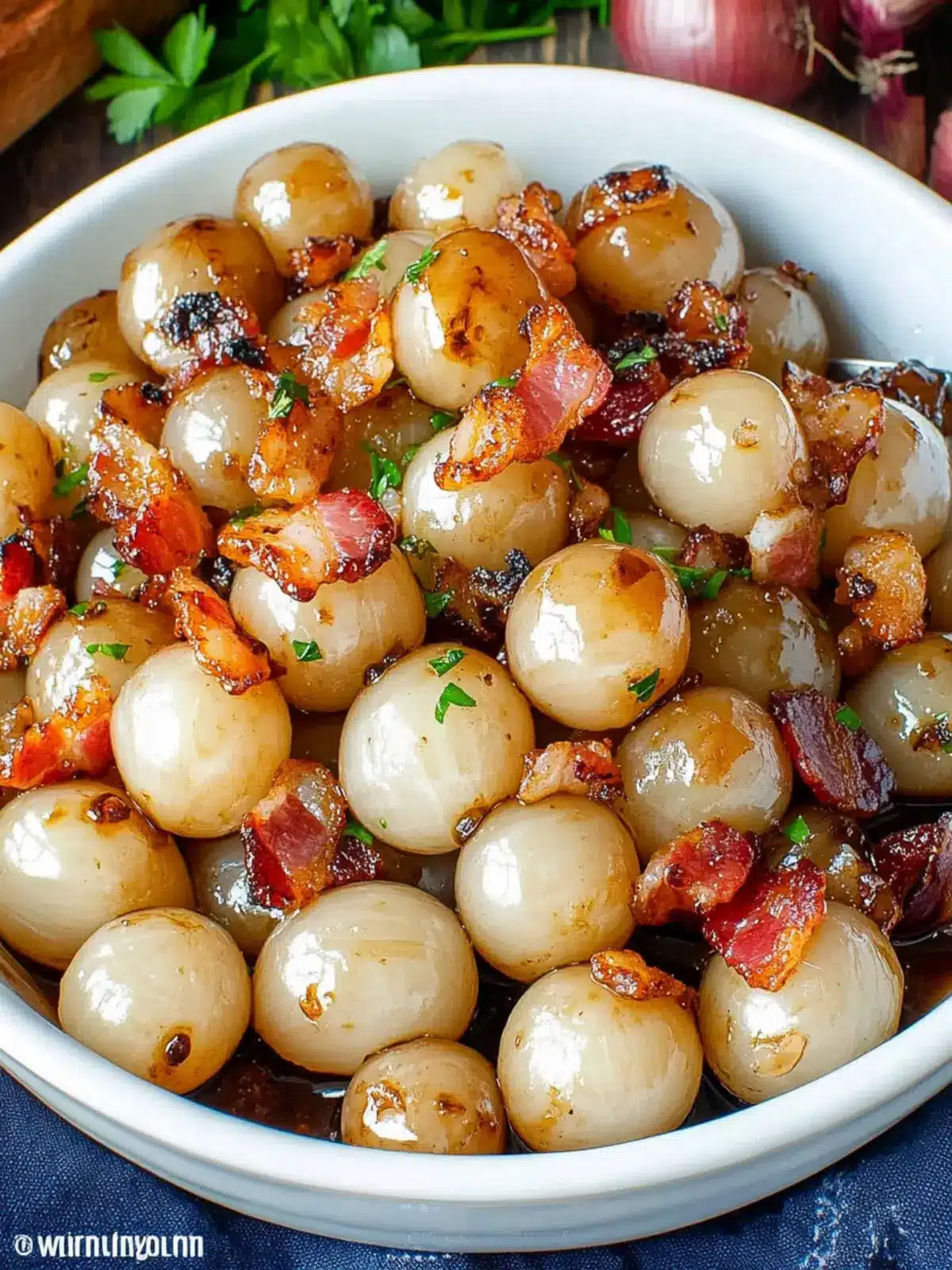 Balsamic Glazed Pearl Onions with Bacon for Flavorful Bliss 3 Balsamic Glazed Pearl Onions with Bacon
