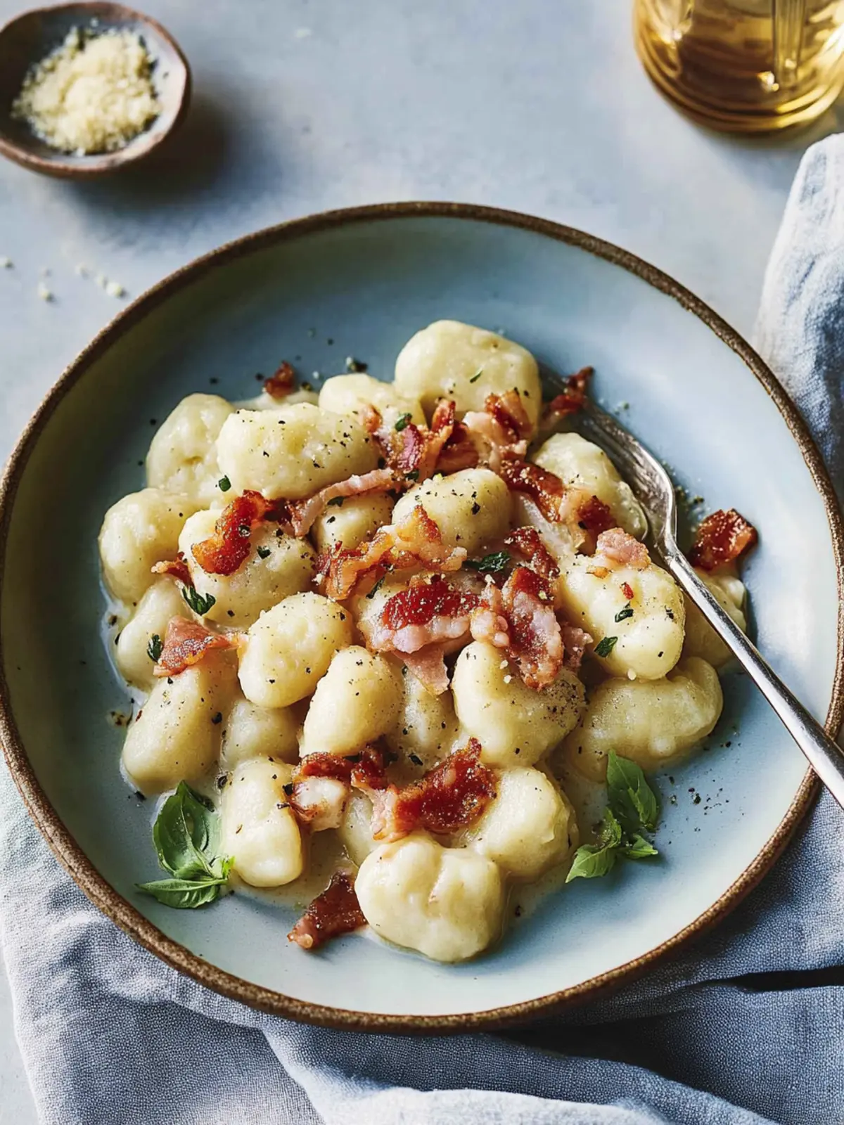 Creamy Cauliflower Gnocchi with Crispy Pancetta Bliss 3 Creamy cauliflower gnocchi with crispy pancetta