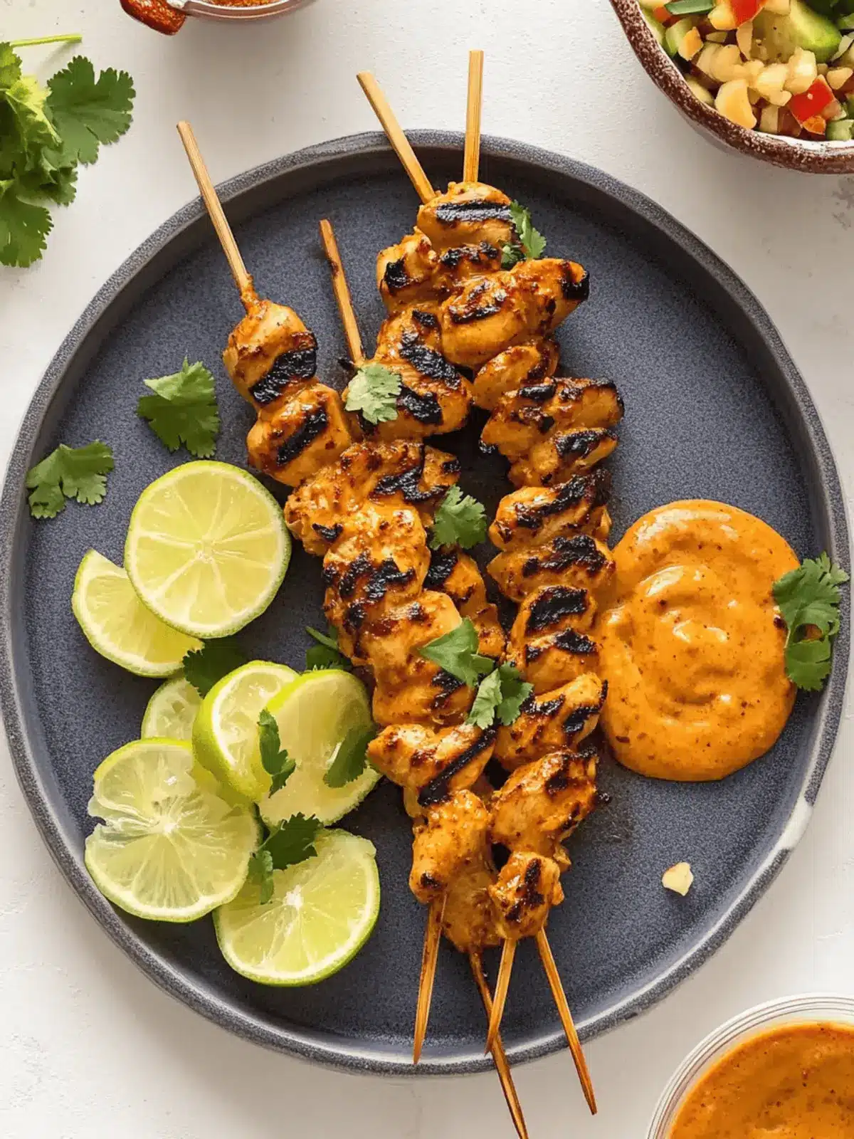 Thai Chicken Satay Skewers with Creamy Peanut Sauce Delight 4 Thai Chicken Satay