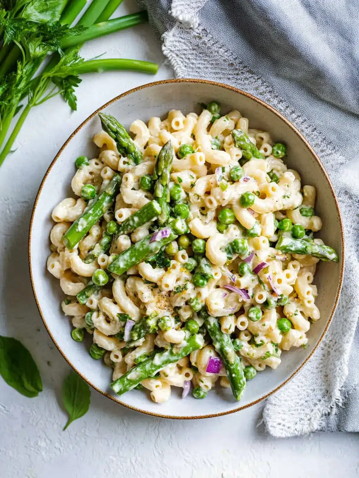 Lemon-Dijon Asparagus and Pea Macaroni Salad You ll Crave 2 Lemon-Dijon Asparagus and Pea Macaroni Salad