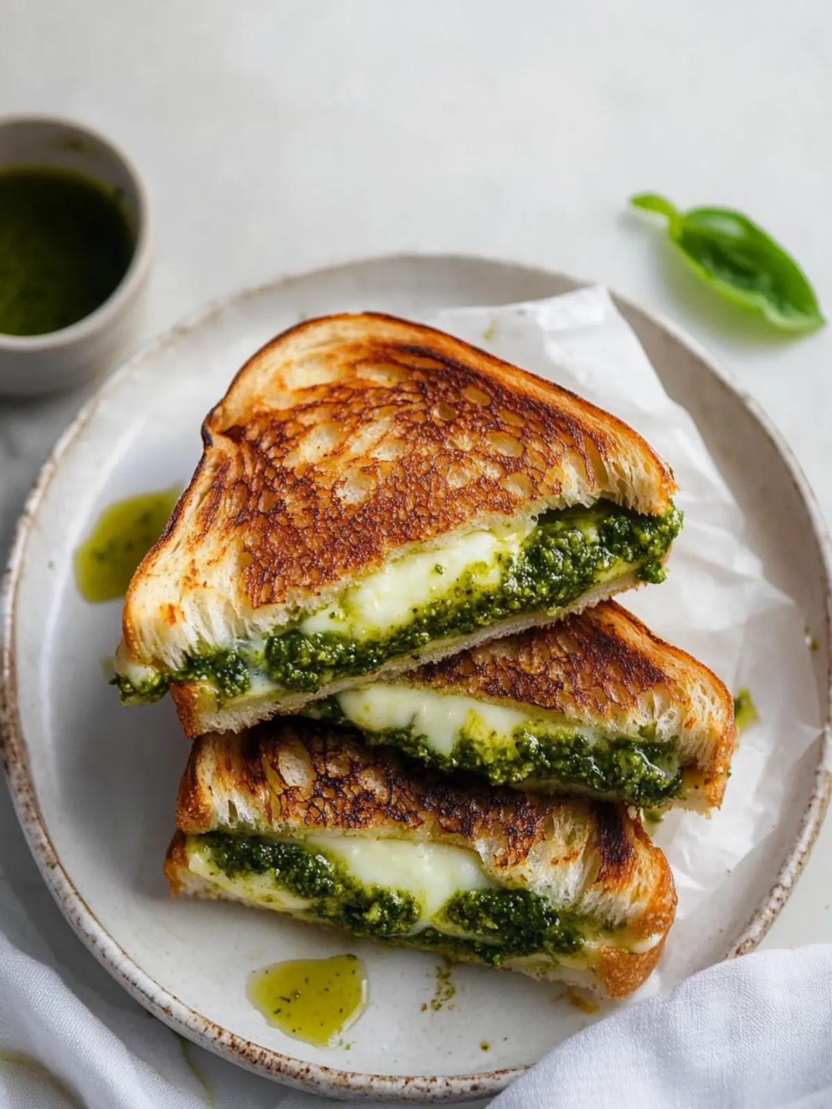 Melt in Your Mouth Pesto Grilled Cheese with Tomatoes 4 Pesto Grilled Cheese