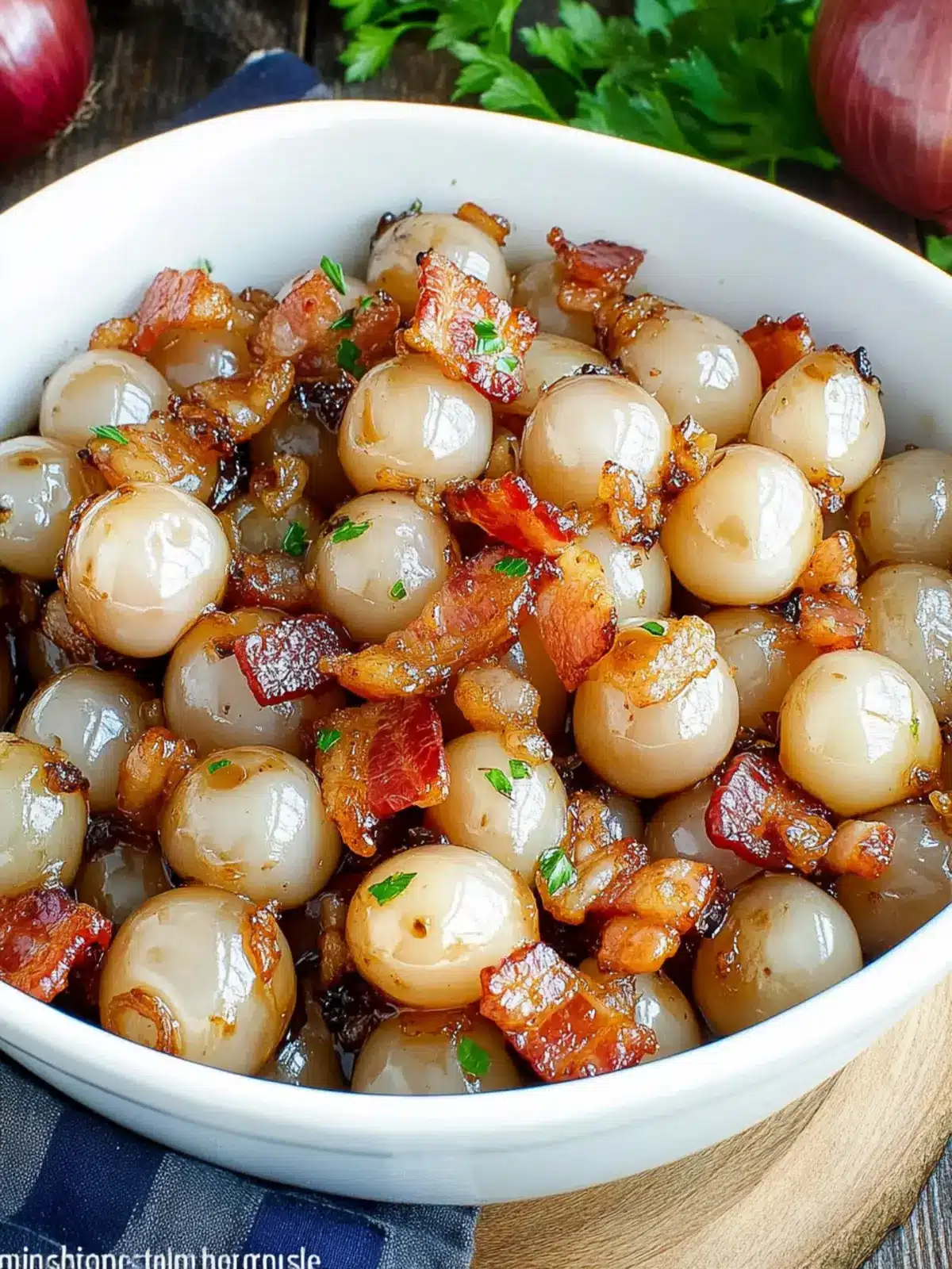 Balsamic Glazed Pearl Onions with Bacon for Flavorful Bliss 2 Balsamic Glazed Pearl Onions with Bacon