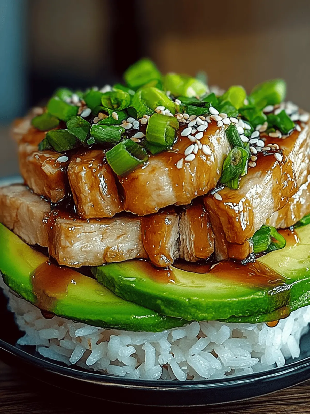 Teriyaki Chicken Avocado Rice Stack for a Quick, Fresh Meal 4 Teriyaki Chicken Avocado Rice