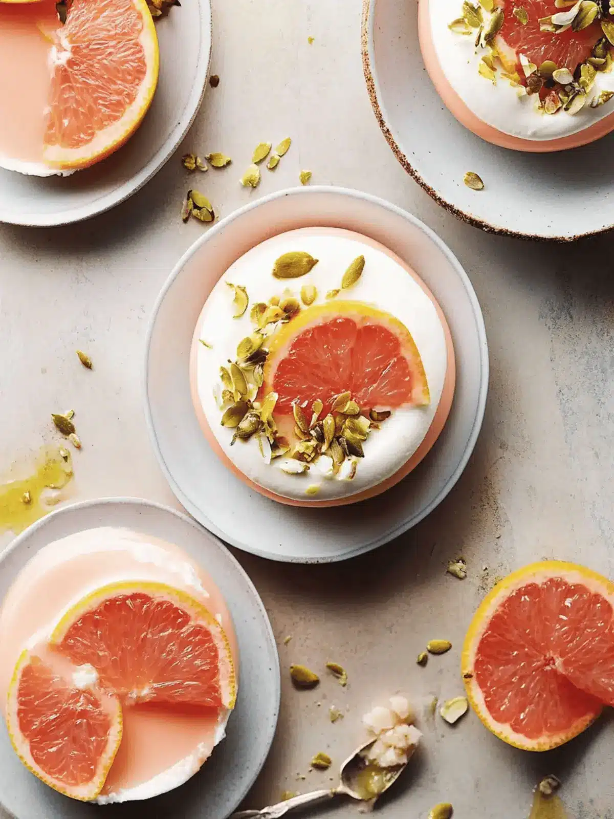 Grapefruit Panna Cotta With Crunchy Pistachios Delight 4 Grapefruit Panna Cotta